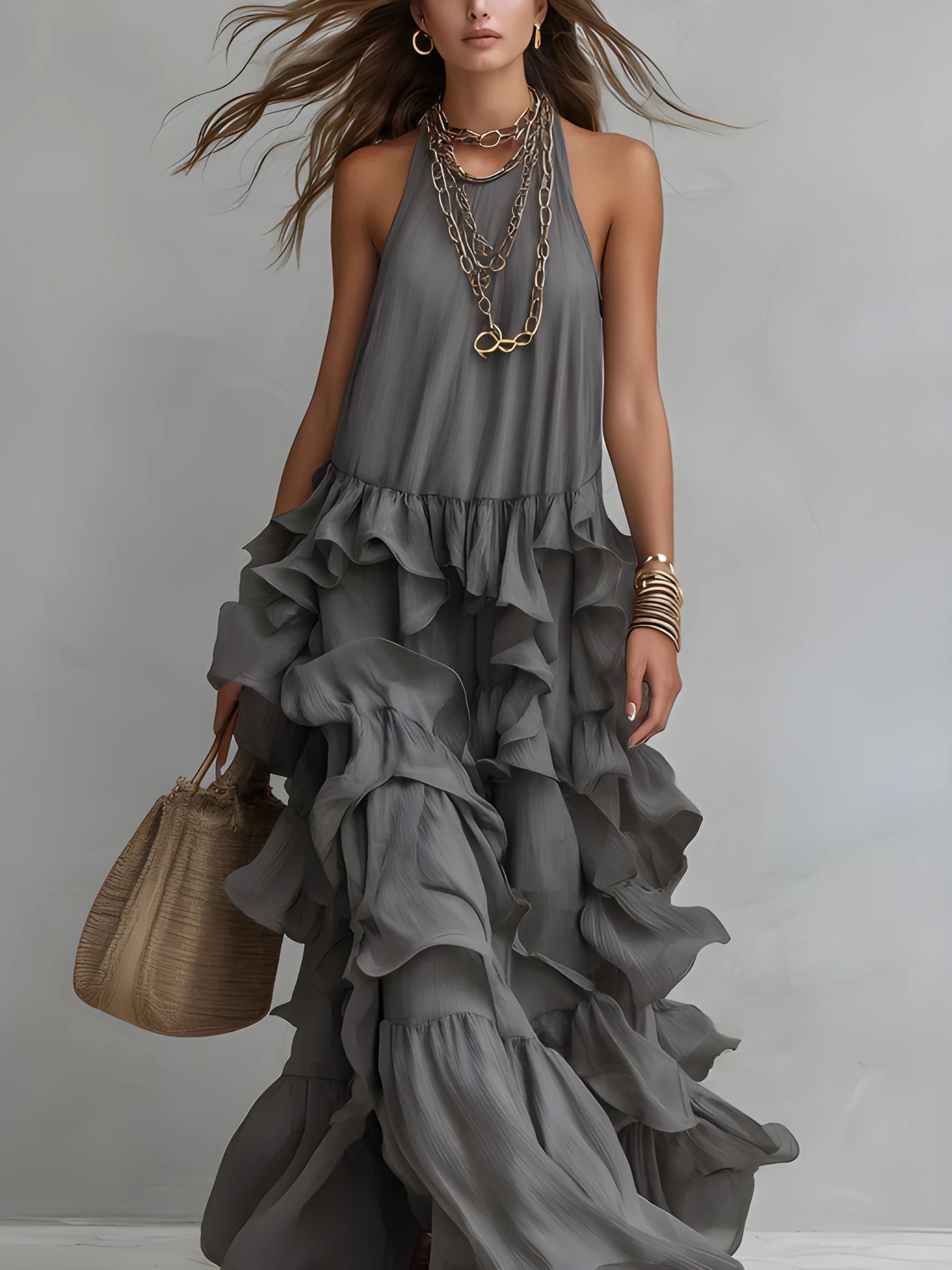 Women's Casual Elegant Maxi Summer with Ruffle