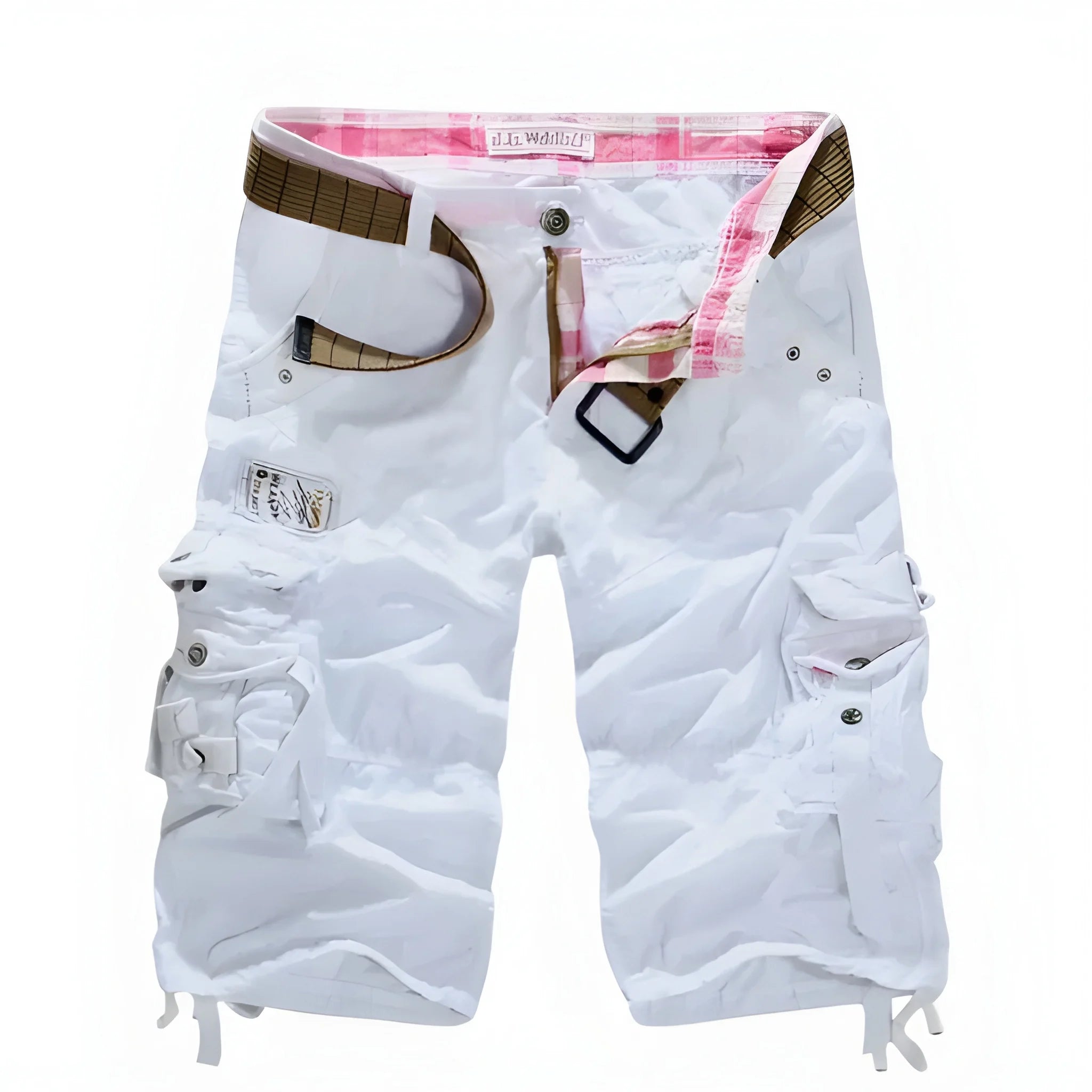 Men's Cargo Shorts with Drawstring Waist and Pockets
