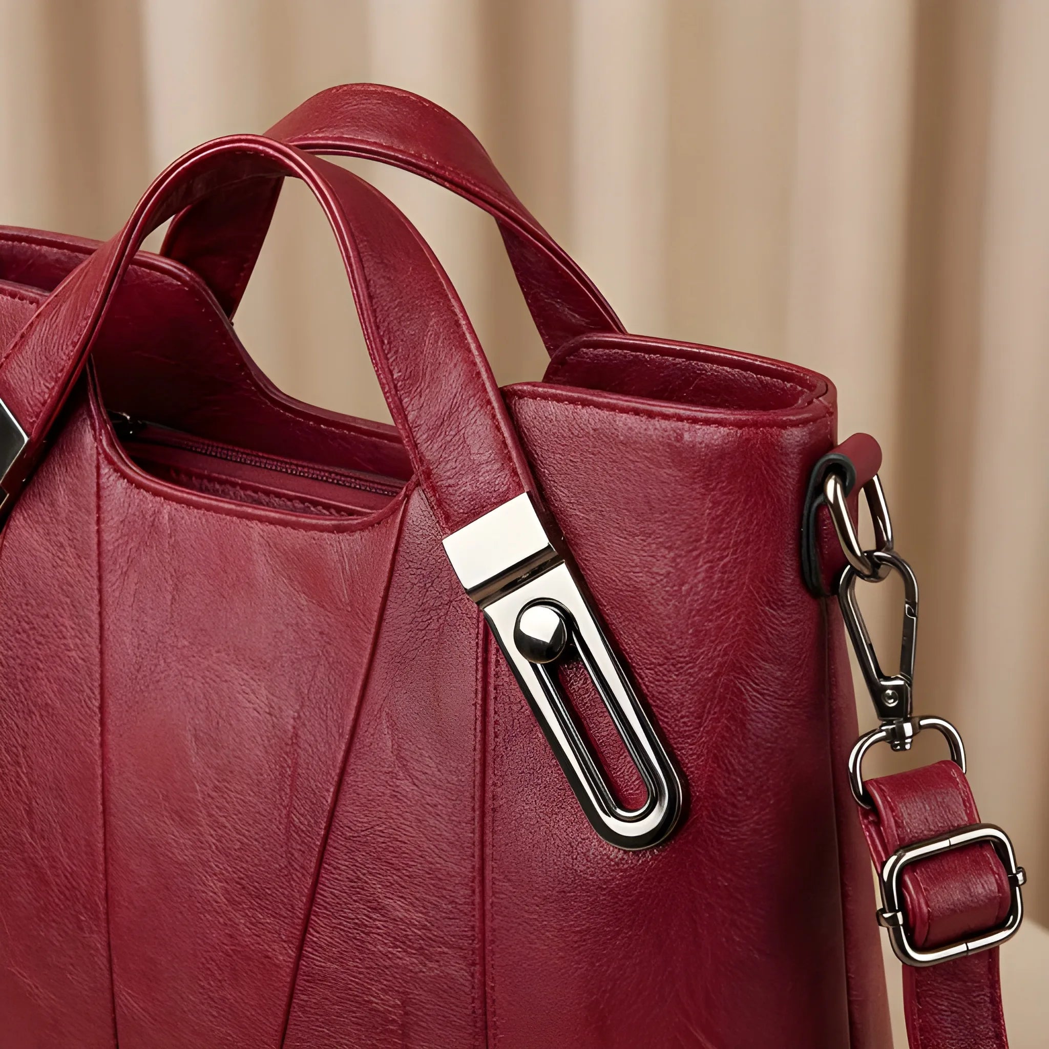 Women's Structured Crossbody Bag Multi-Compartment