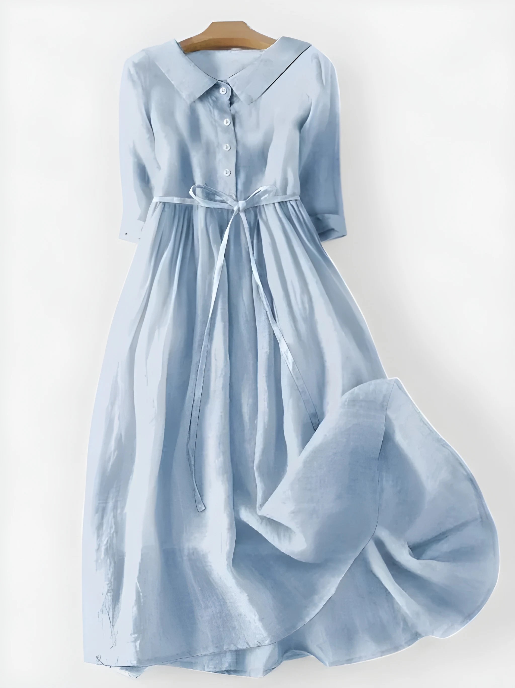 Women's Casual Elegant Midi Summer Dress with Ruffle