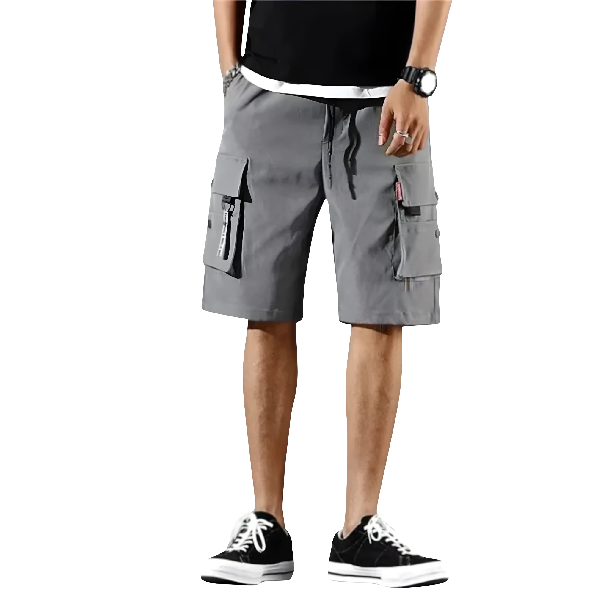Men's Cargo Knee Length Shorts with Pockets