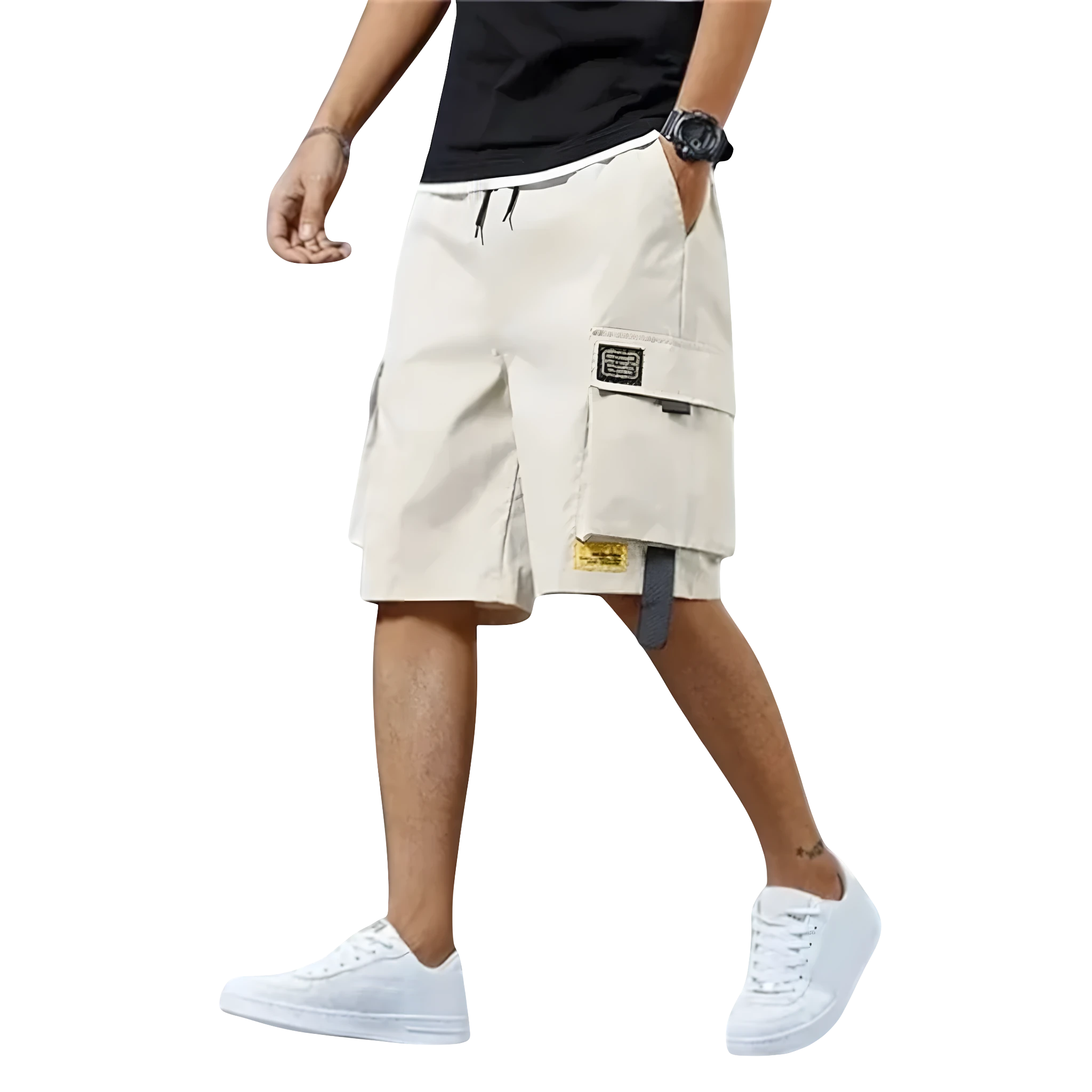 Men's Cargo Knee Length Shorts with Pockets