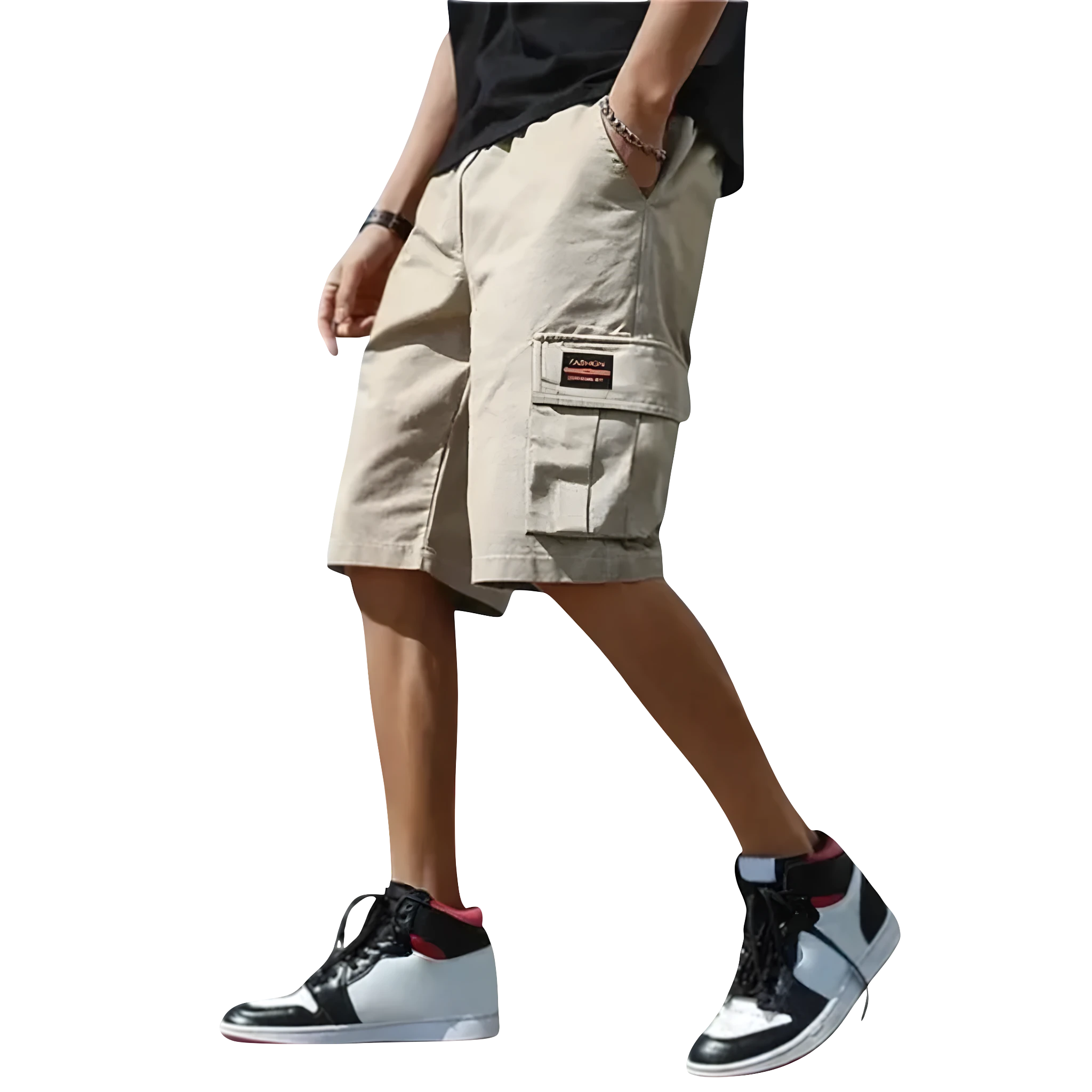 Men's Cargo Knee Length Shorts with Pockets