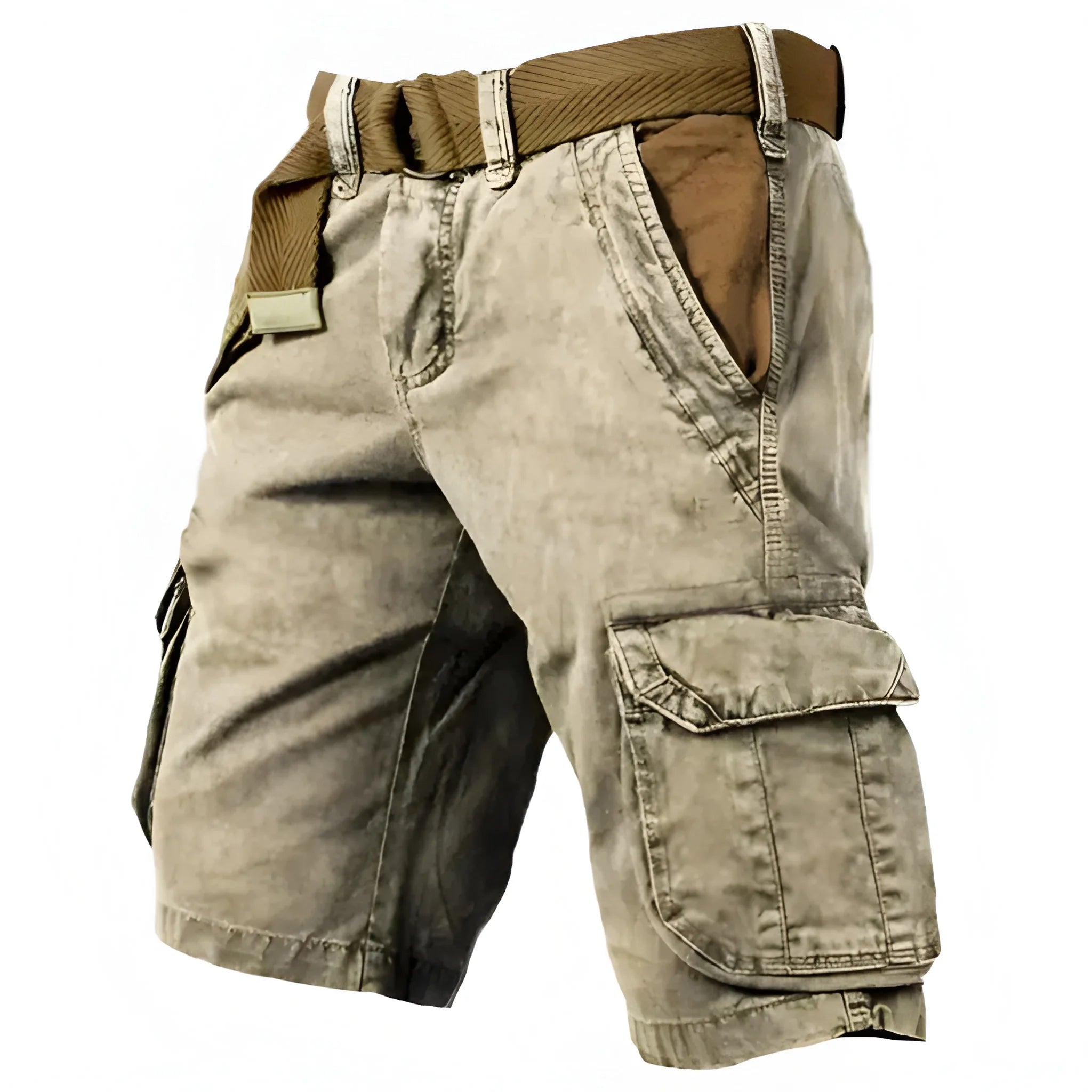 Men's Cargo Casual Shorts with Pockets and Zip Pockets