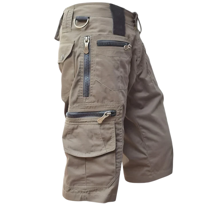 Men's Cargo Casual Shorts with Zip Pockets