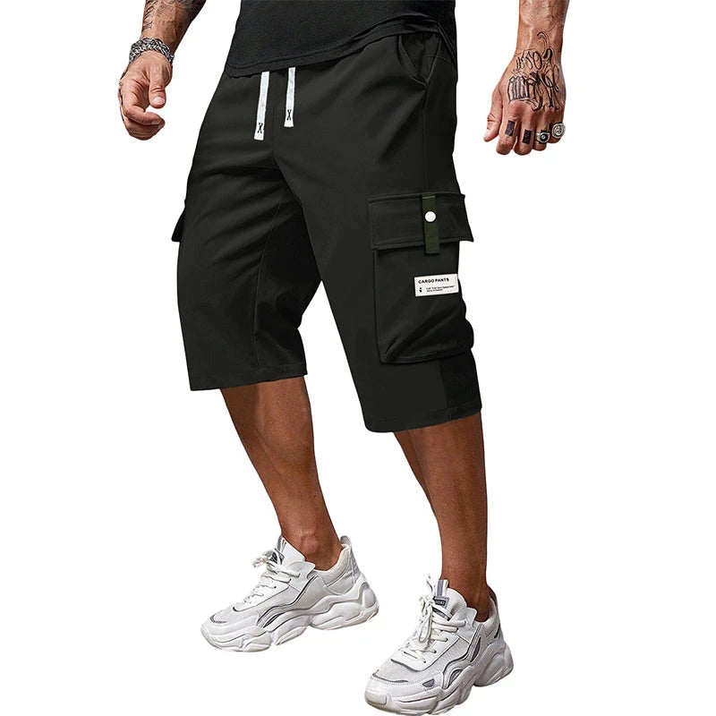 Men's Cargo Casual Shorts with Drawstring Waist