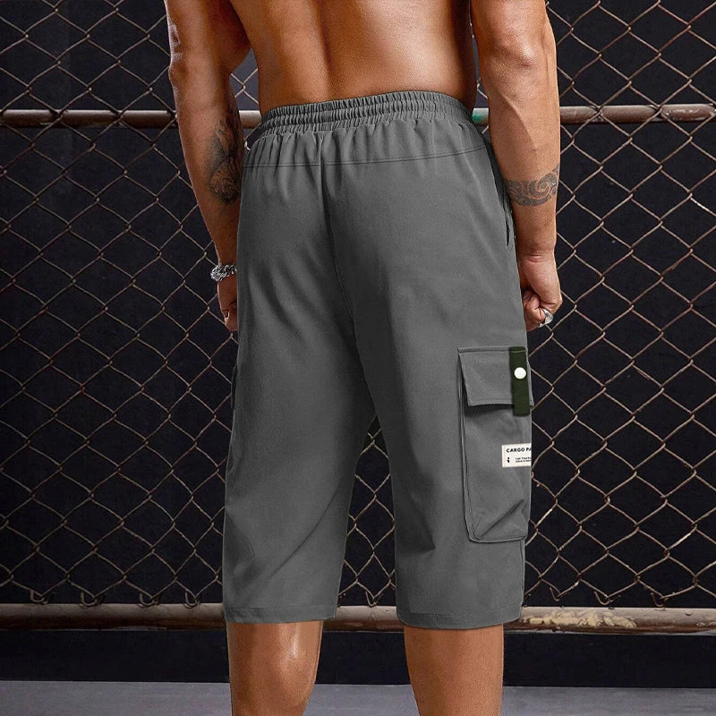 Men's Cargo Casual Shorts with Drawstring Waist