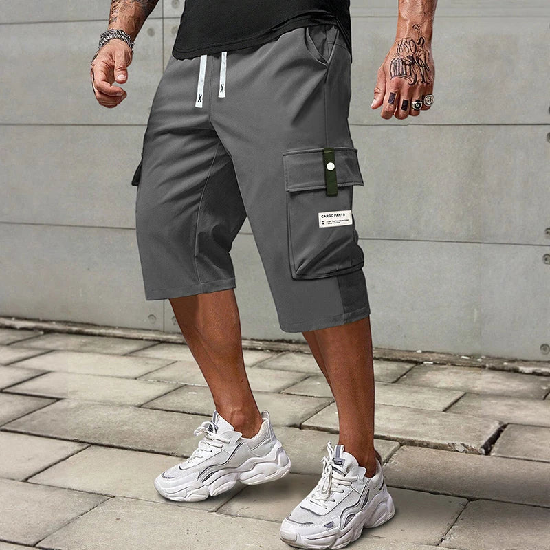 Men's Cargo Casual Shorts with Drawstring Waist