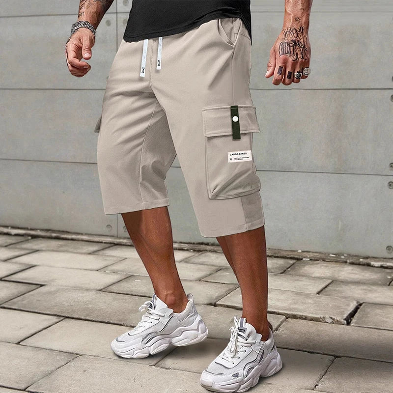 Men's Cargo Casual Shorts with Drawstring Waist