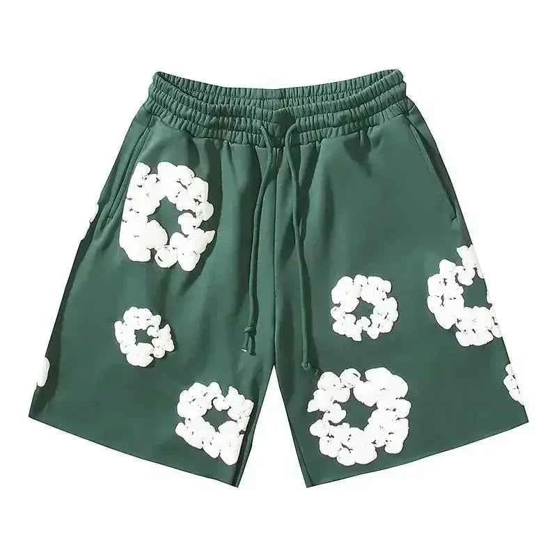 Men's Casual Graphic Shorts with Drawstring Waist and Pockets