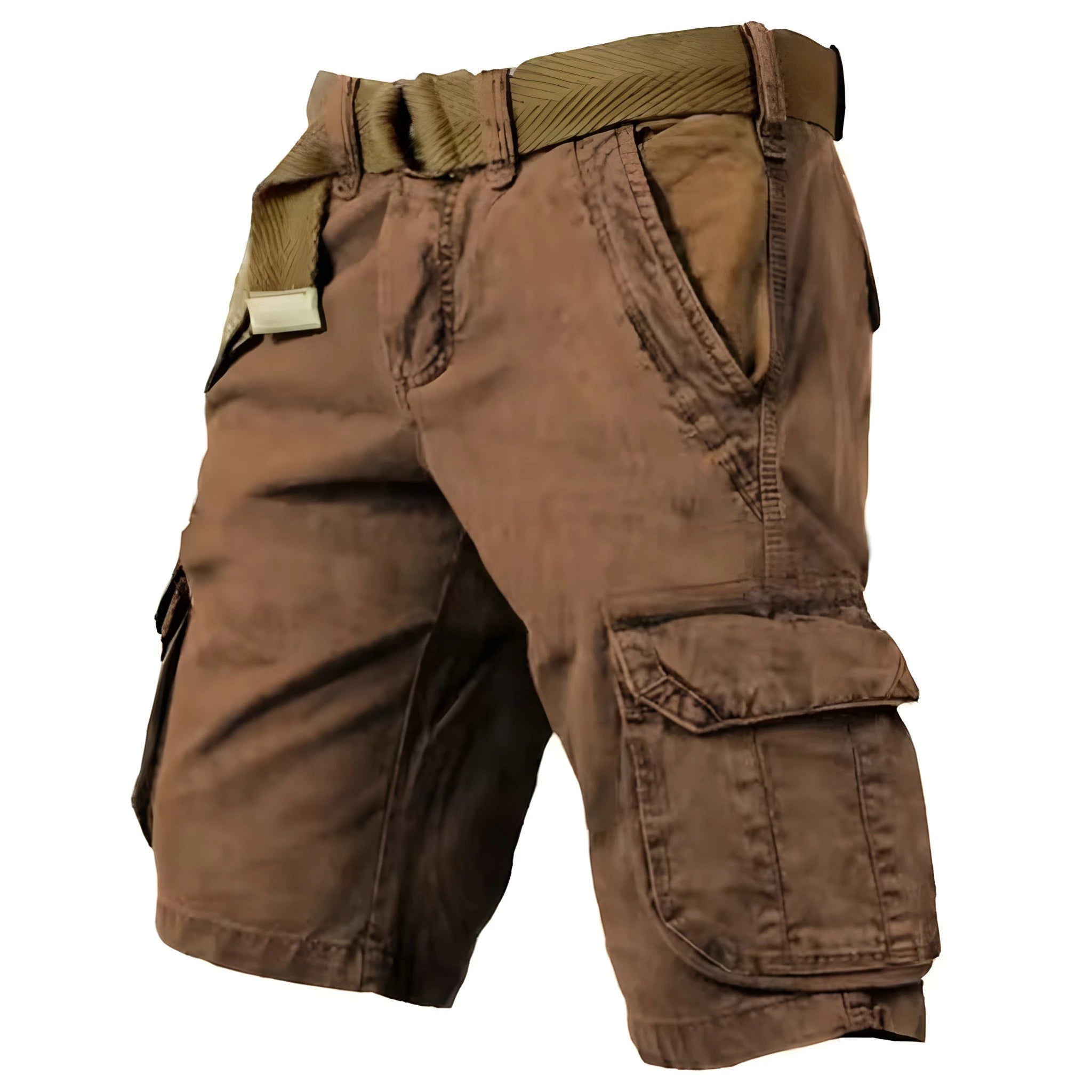 Men's Knee Length Cargo Shorts with Functional Pockets