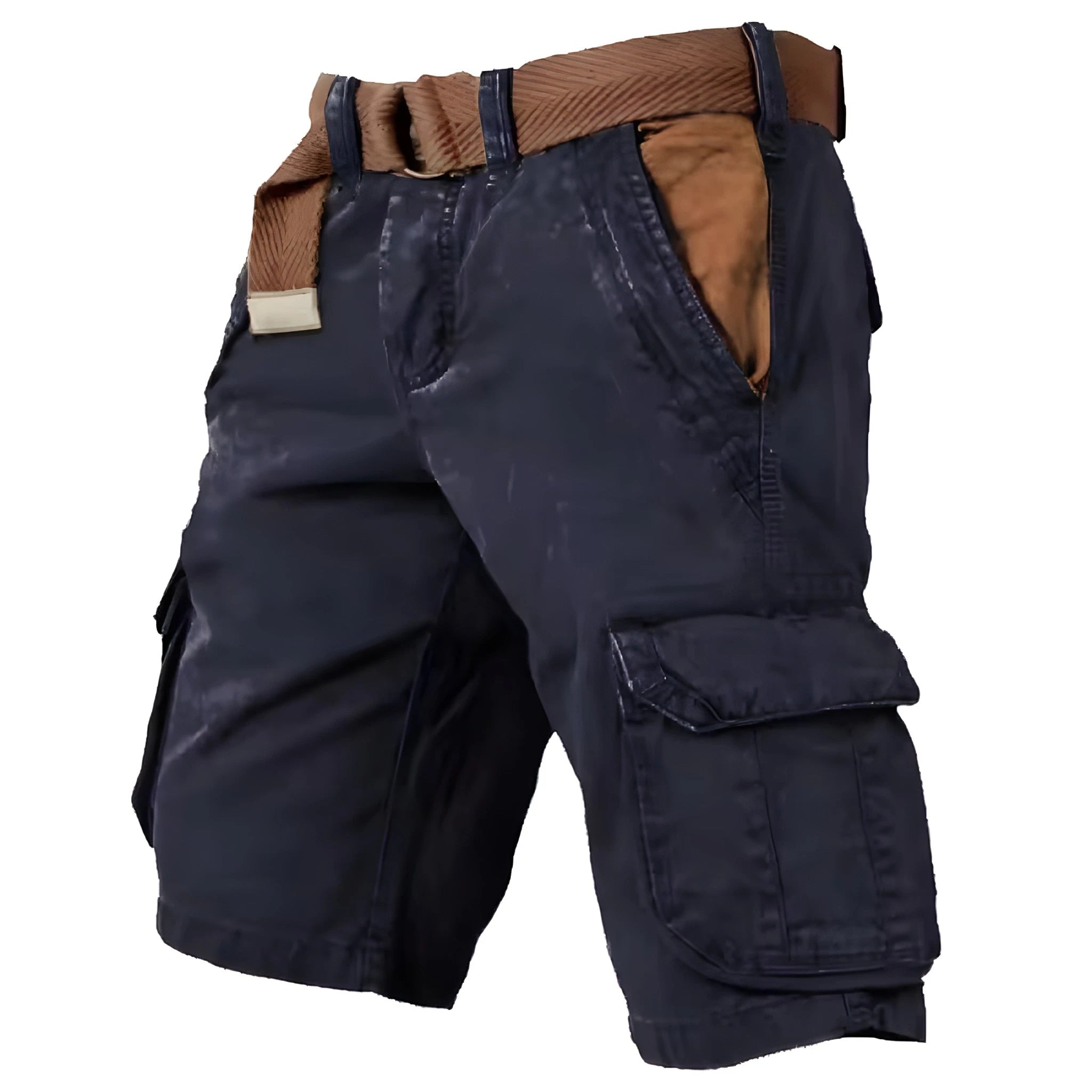Men's Knee Length Cargo Shorts with Functional Pockets