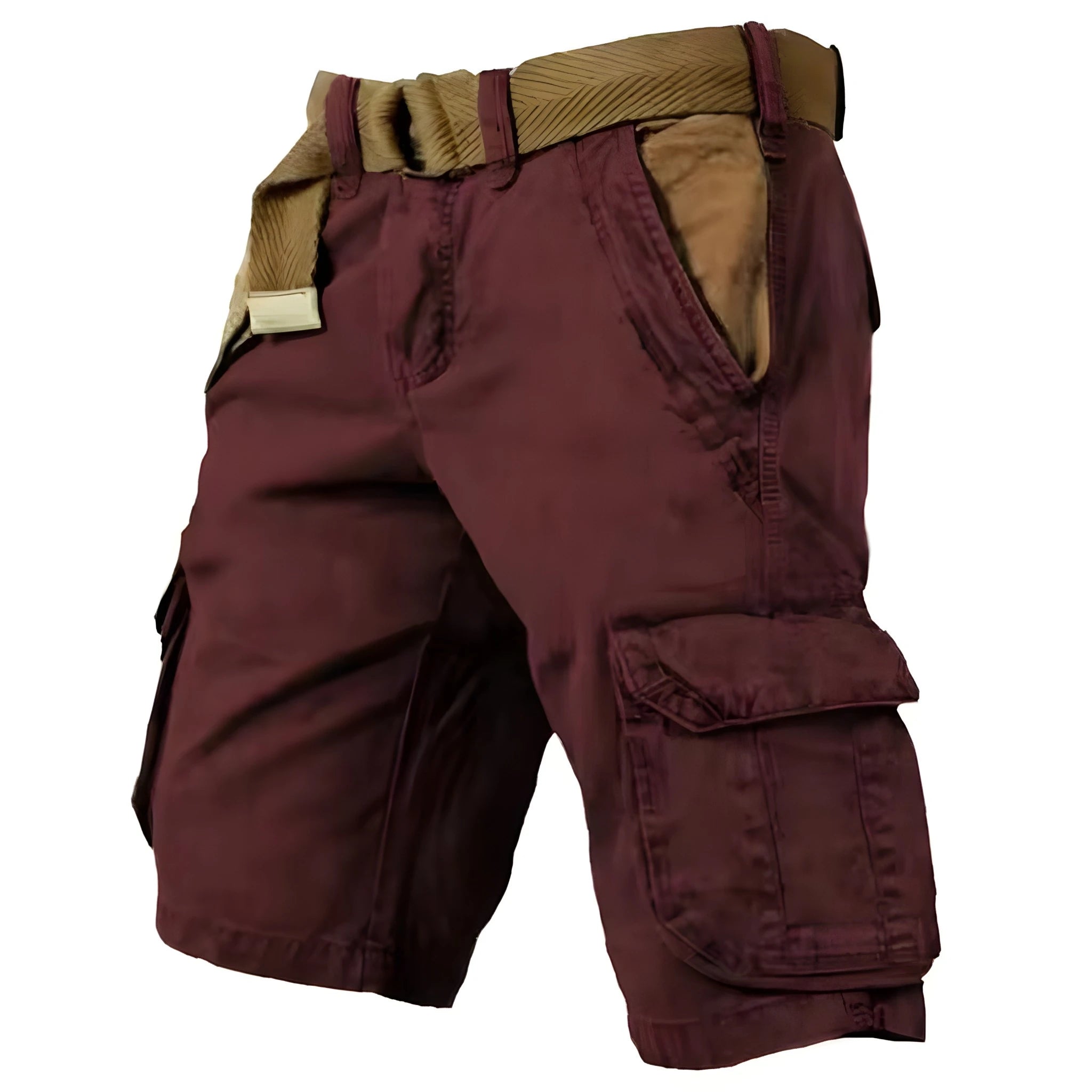Men's Knee Length Cargo Shorts with Functional Pockets