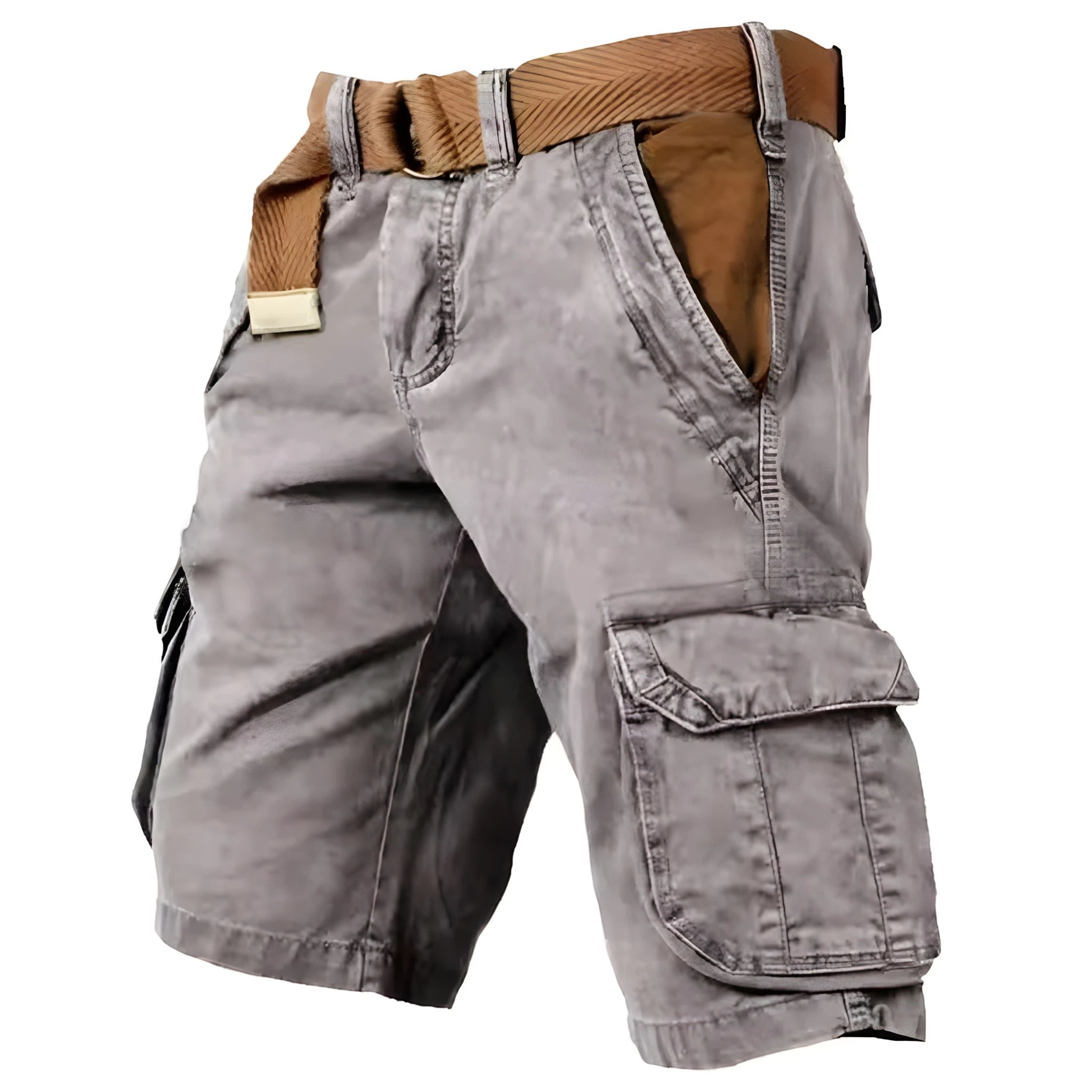 Men's Knee Length Cargo Shorts with Functional Pockets