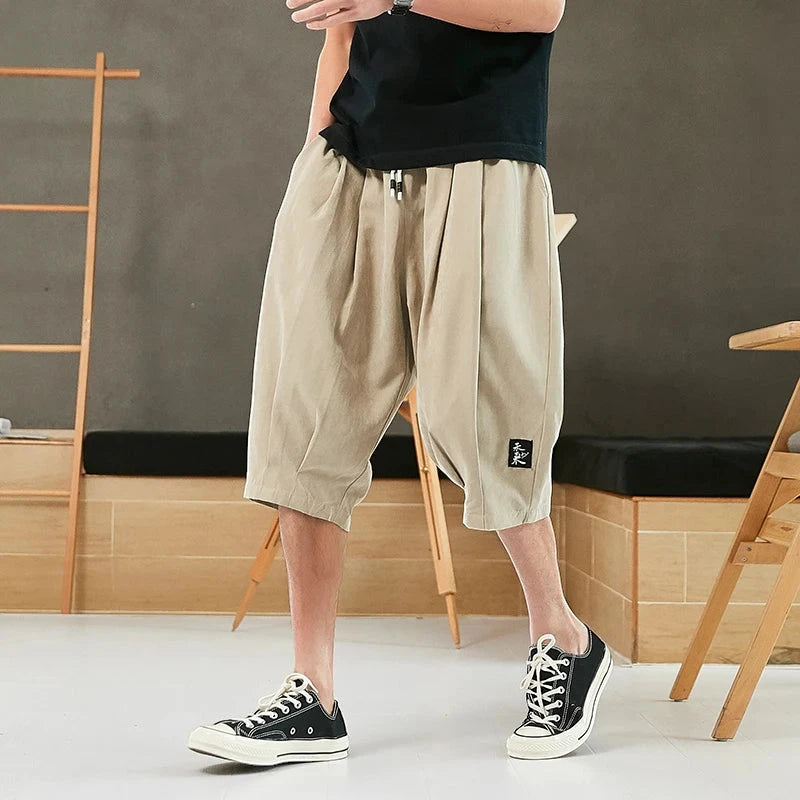 Men’s Summer Baggy Shorts with Drawstring Waist and Pockets