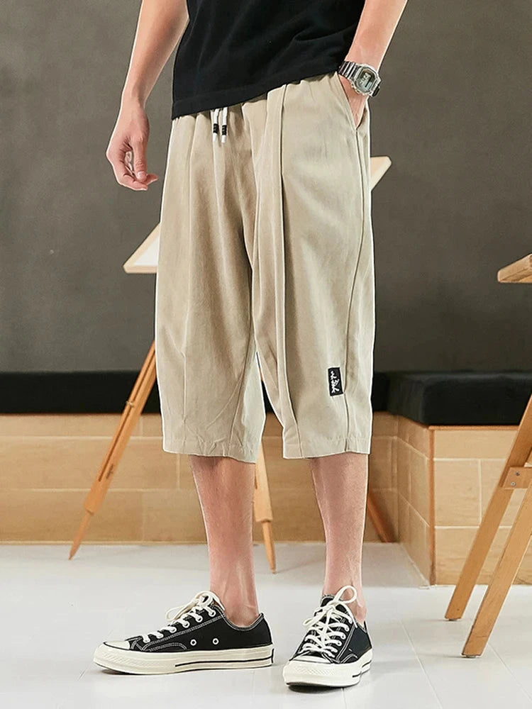 Men’s Summer Baggy Shorts with Drawstring Waist and Pockets
