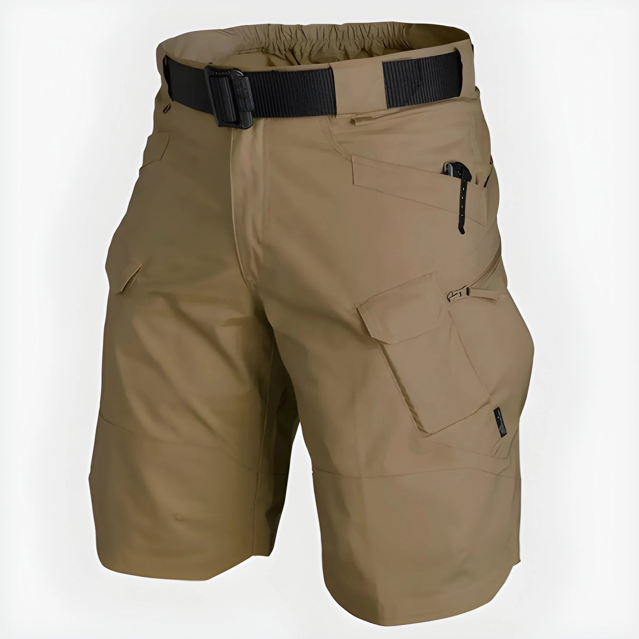 Men's Cargo Casual Shorts with Zip Pockets and Pockets