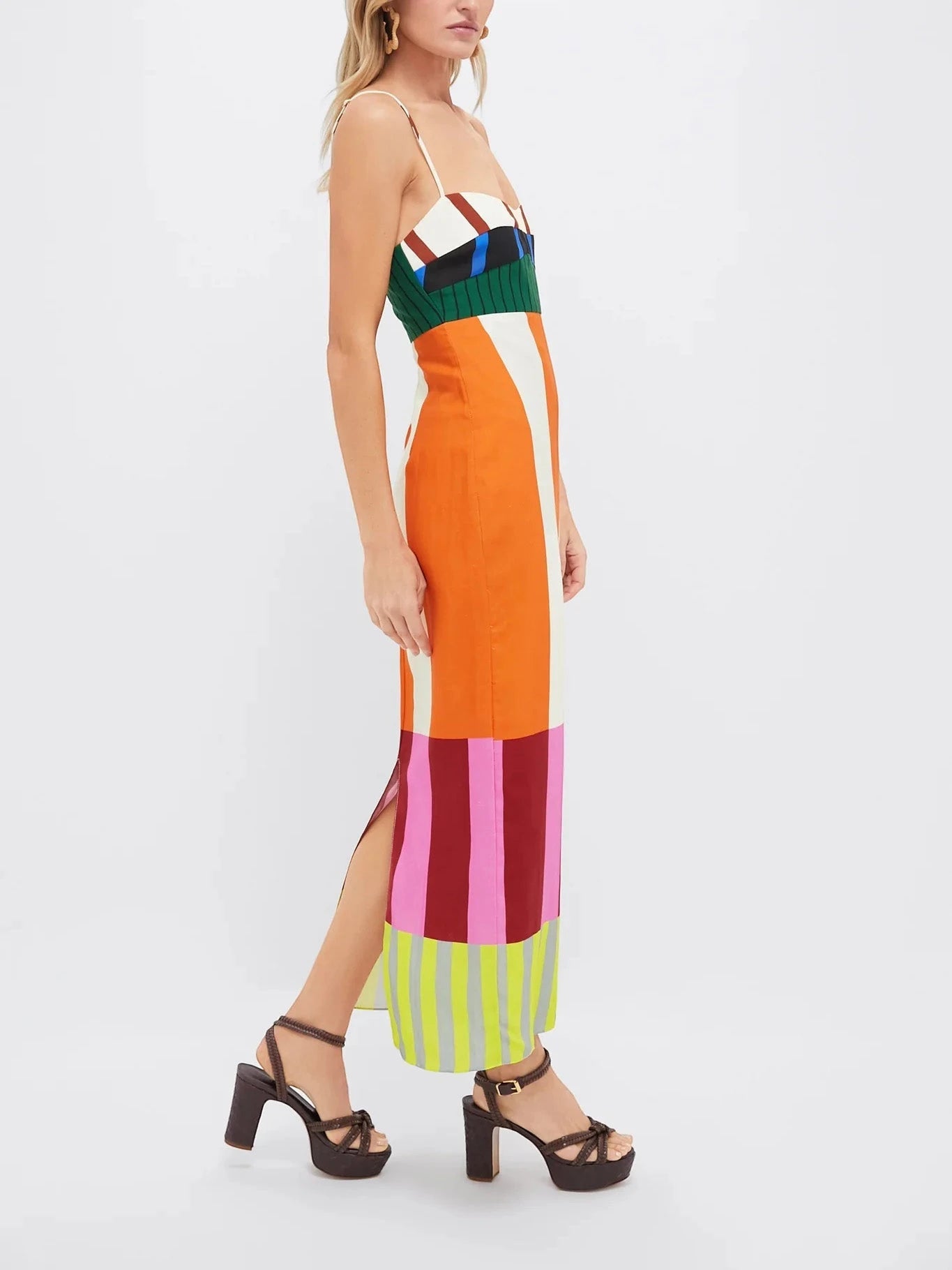 Women's Casual Elegant Maxi Summer Dress with Strapless Bodice