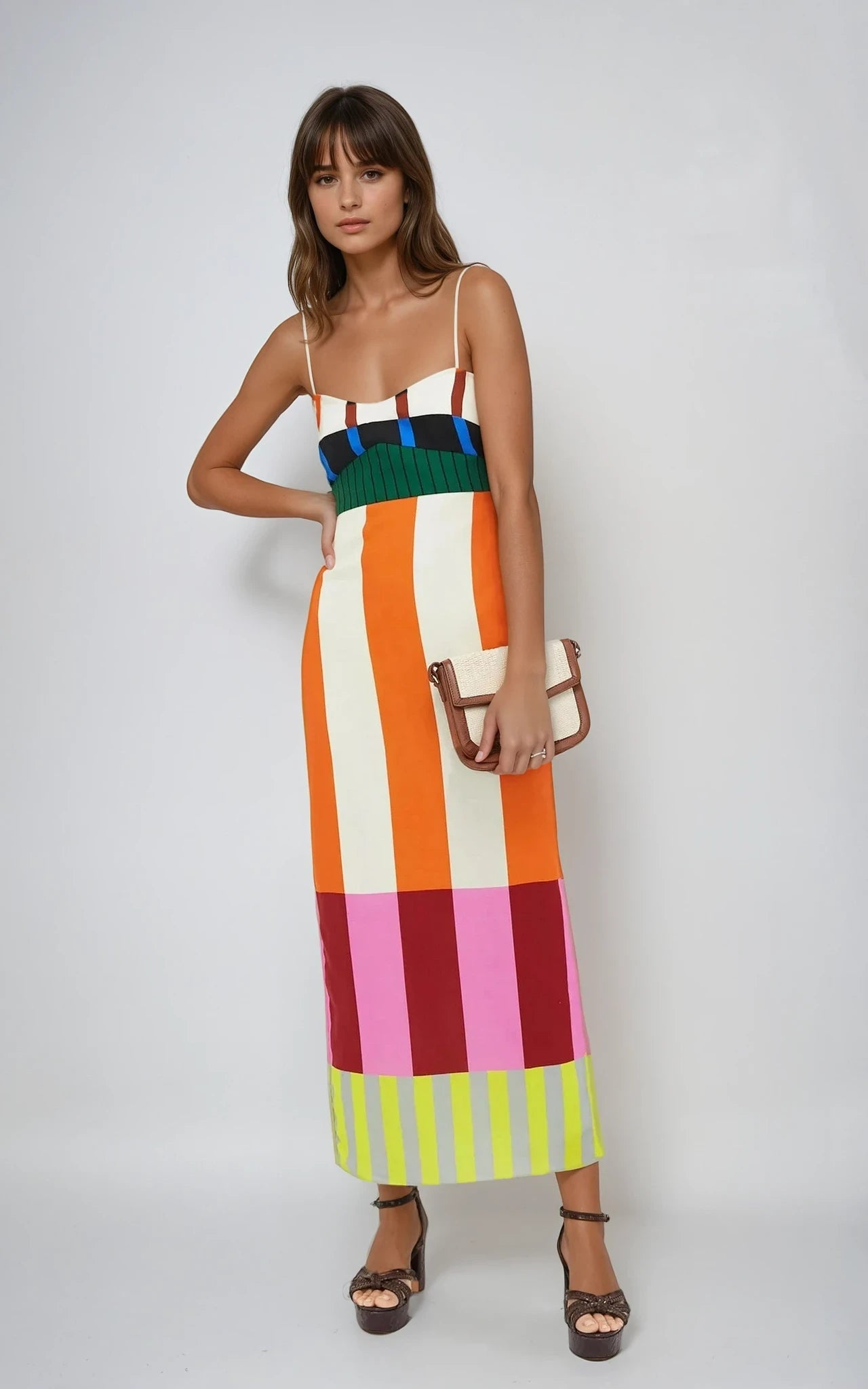 Women's Casual Elegant Maxi Summer Dress with Strapless Bodice