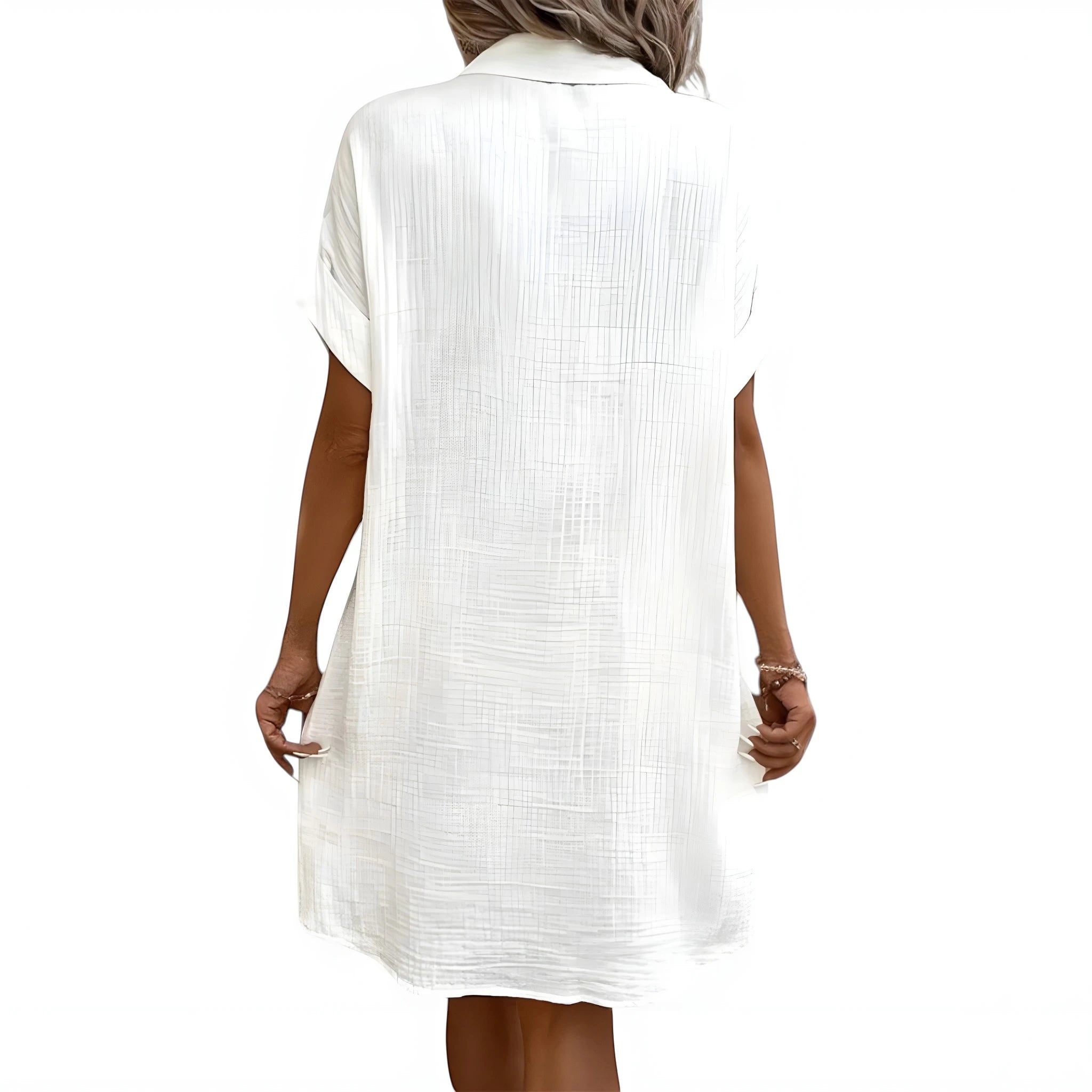 Women's Casual Flowy Midi Summer Dress with Short Sleeve