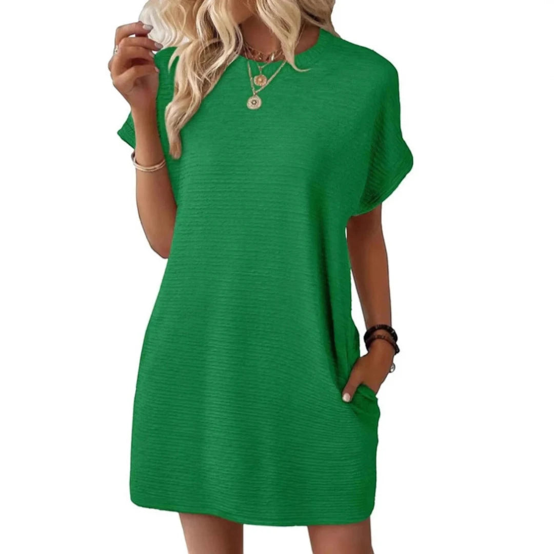 Women's Casual Mini Summer Dress with Short Sleeve