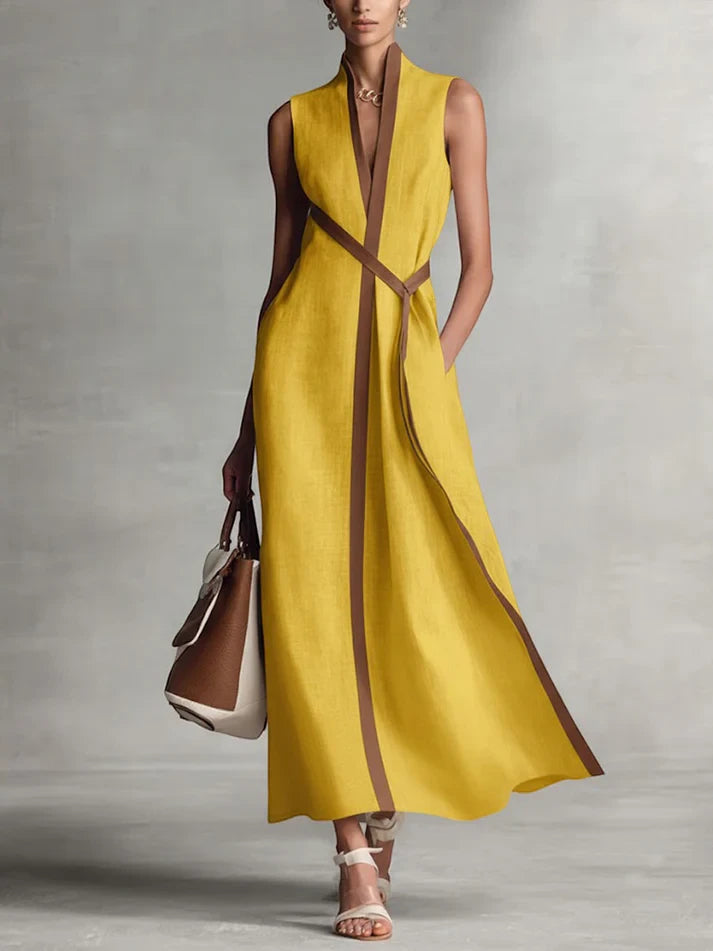 Women's Elegant Casual Maxi Summer Dress with Sleeveless Design