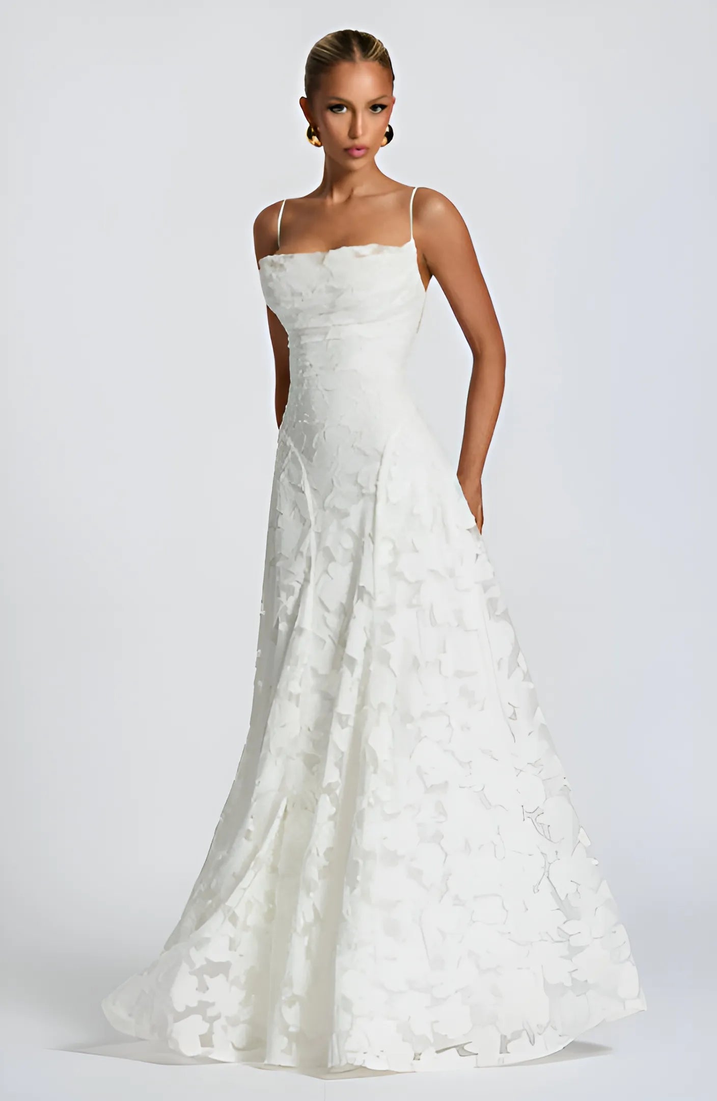 Women's Elegant Formal Maxi Wedding Guest Dress with Open Back