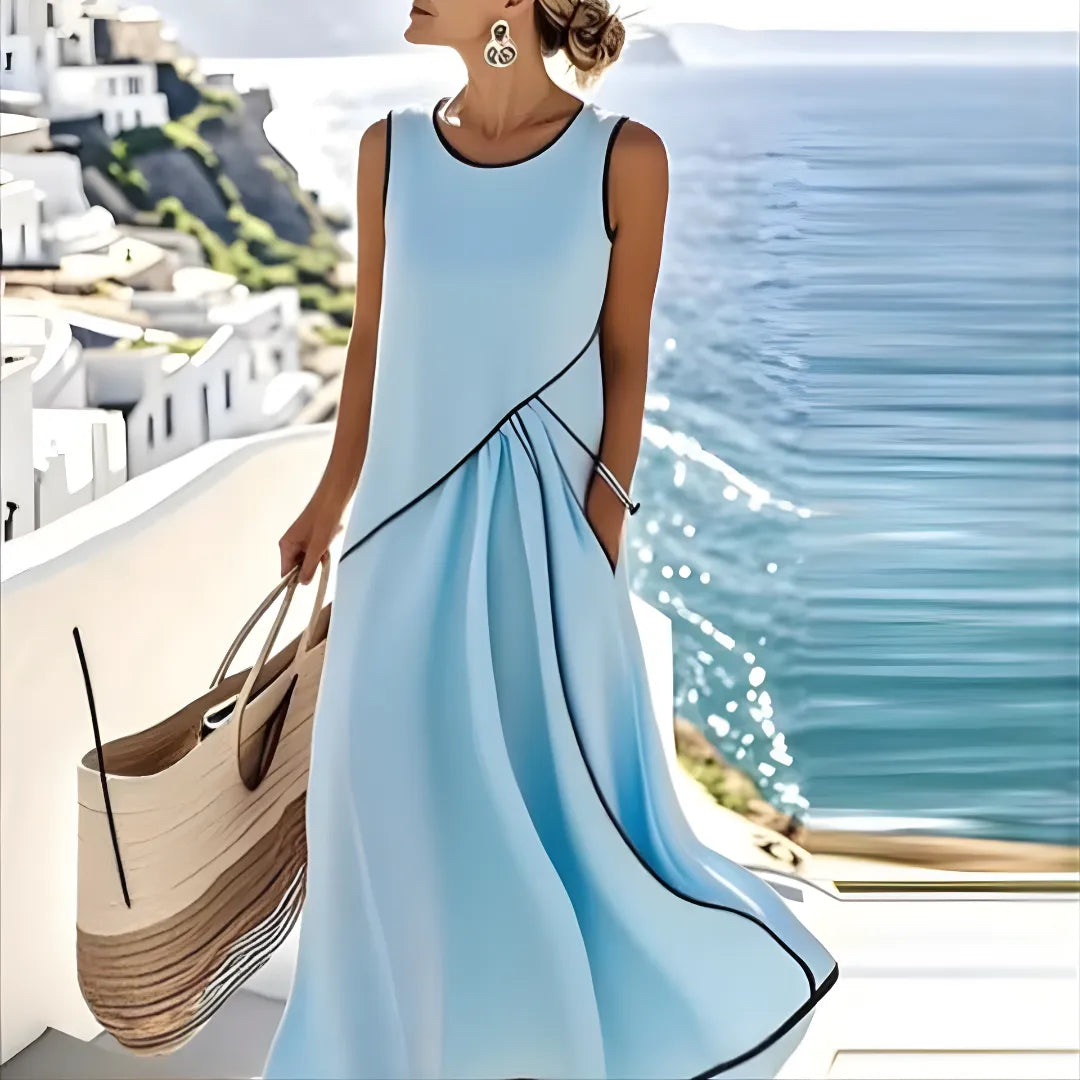 Women's Elegant Loose Maxi Summer Dress with Sleeveless