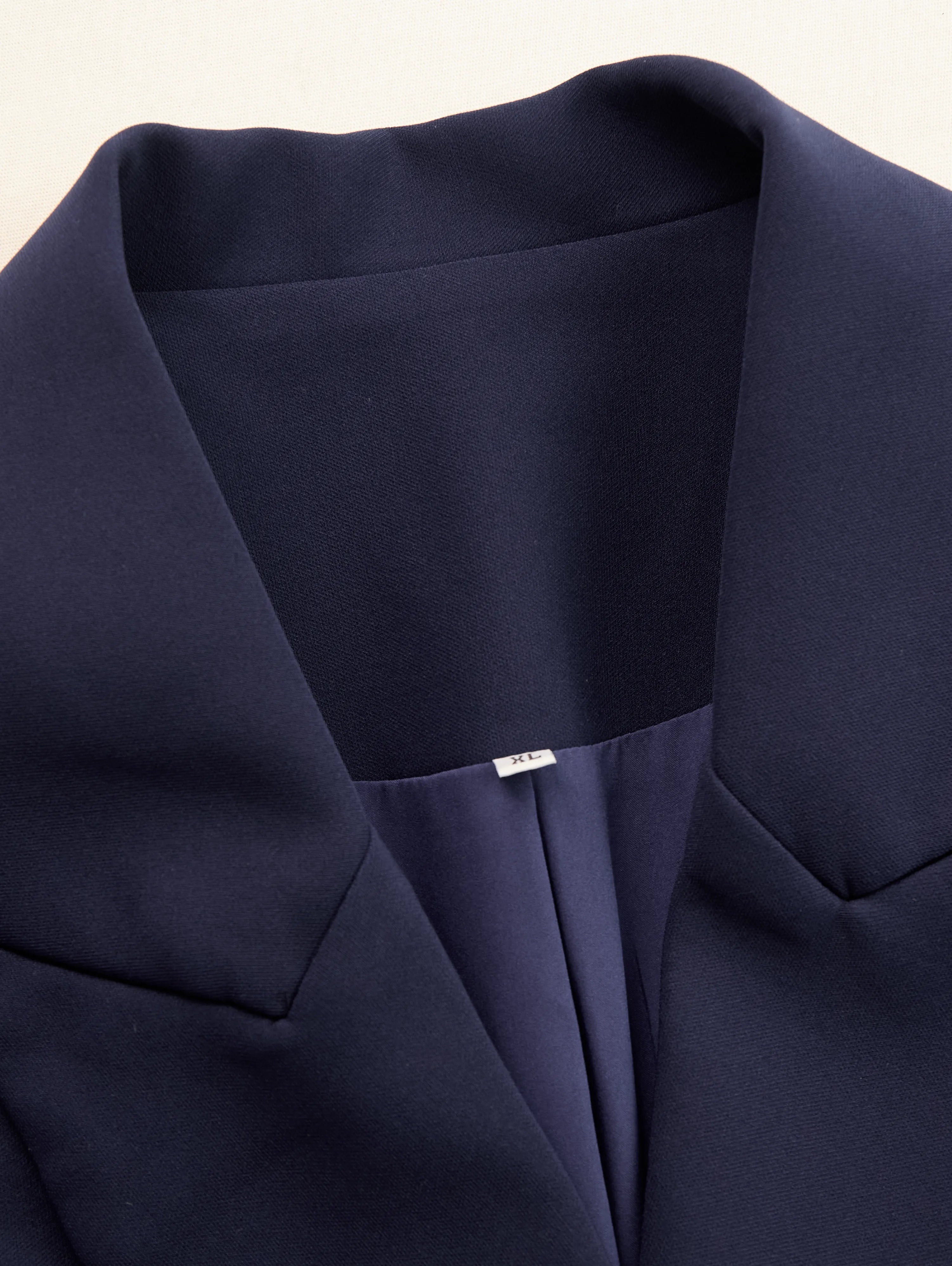 Women's Formal Elegant Midi Blazer Dress with Long Sleeve