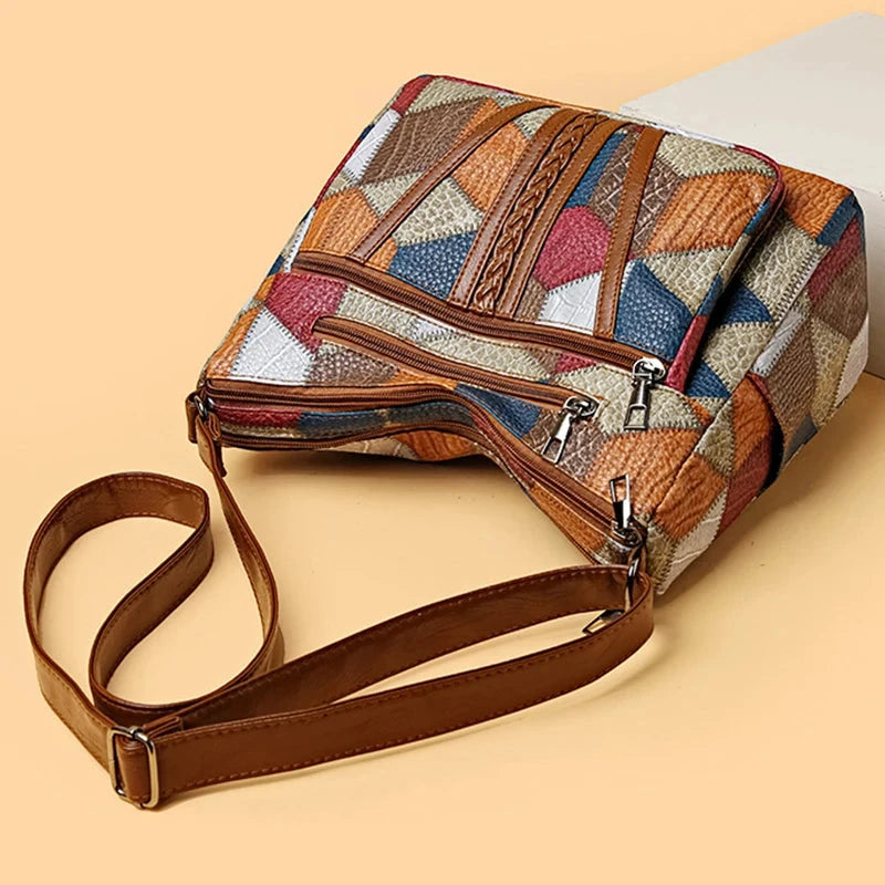 Women's Geometric Crossbody Bag | Tote Zipper