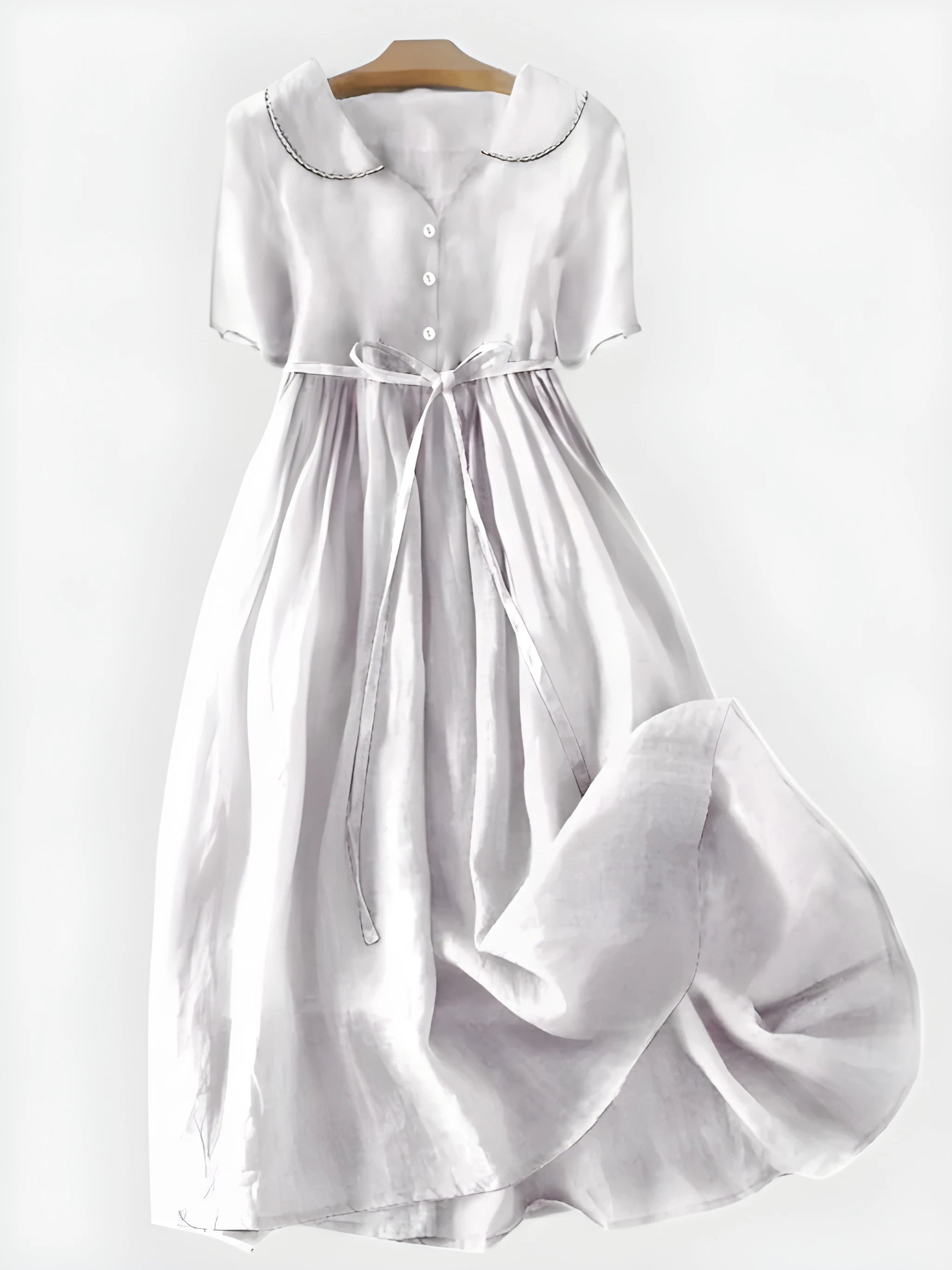 Women's Vintage Elegant Midi Summer Dress with Ruffle