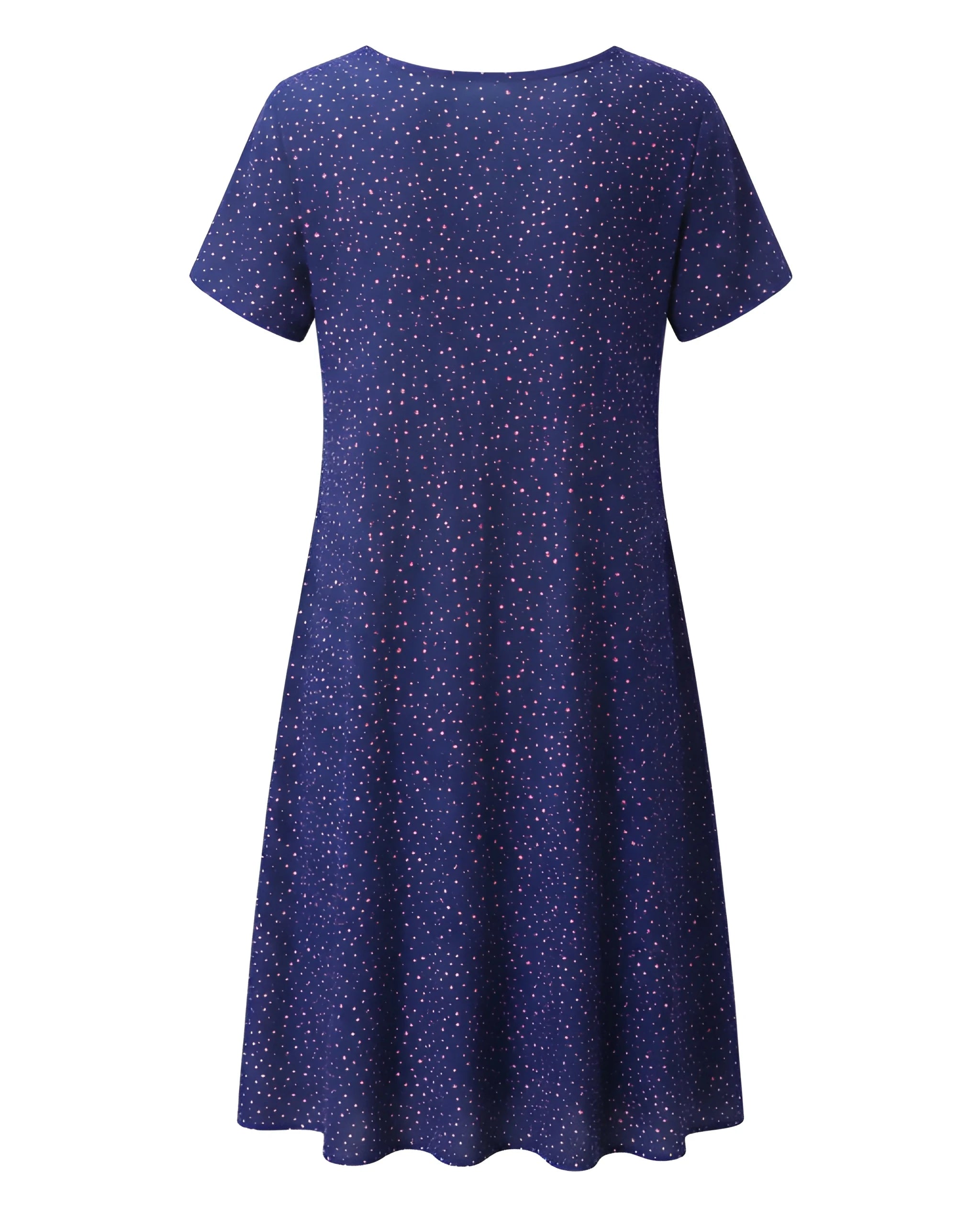 Women's Casual Midi Summer Dress with Short Sleeves