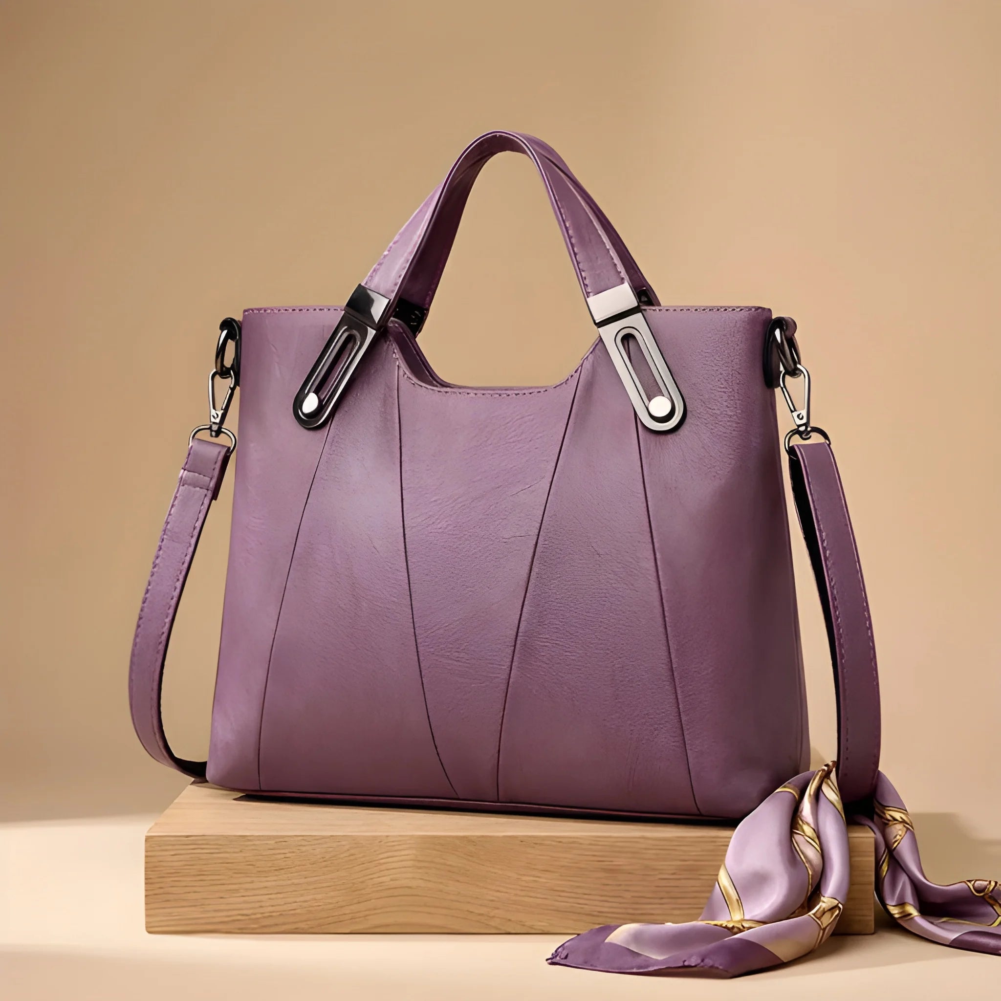Women's Structured Crossbody Bag Multi-Compartment
