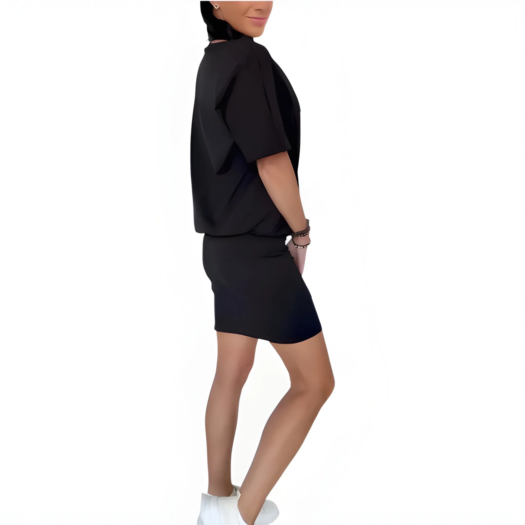 Women's Casual Elegant Mini Summer Dress with Short Sleeves