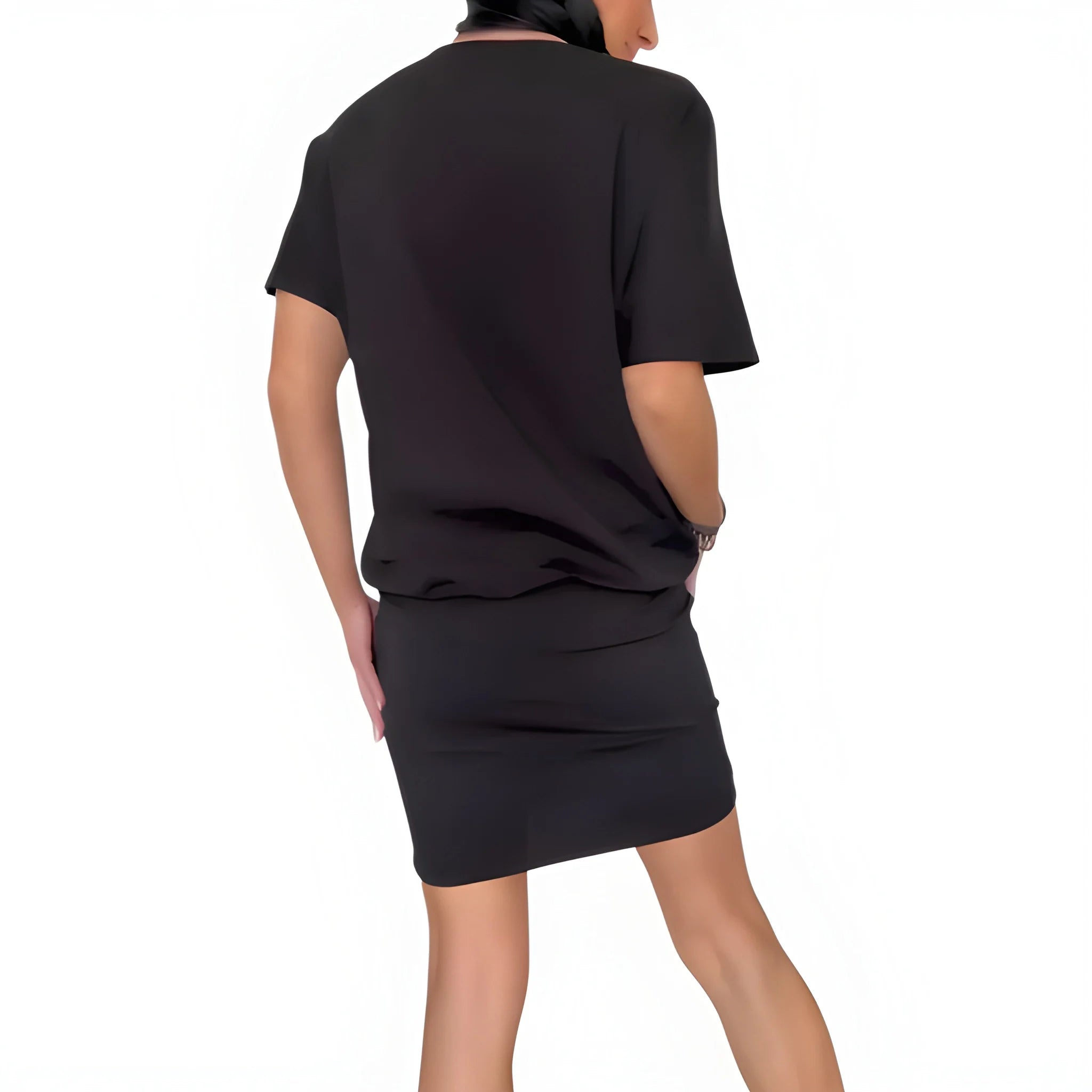 Women's Casual Elegant Mini Summer Dress with Short Sleeves