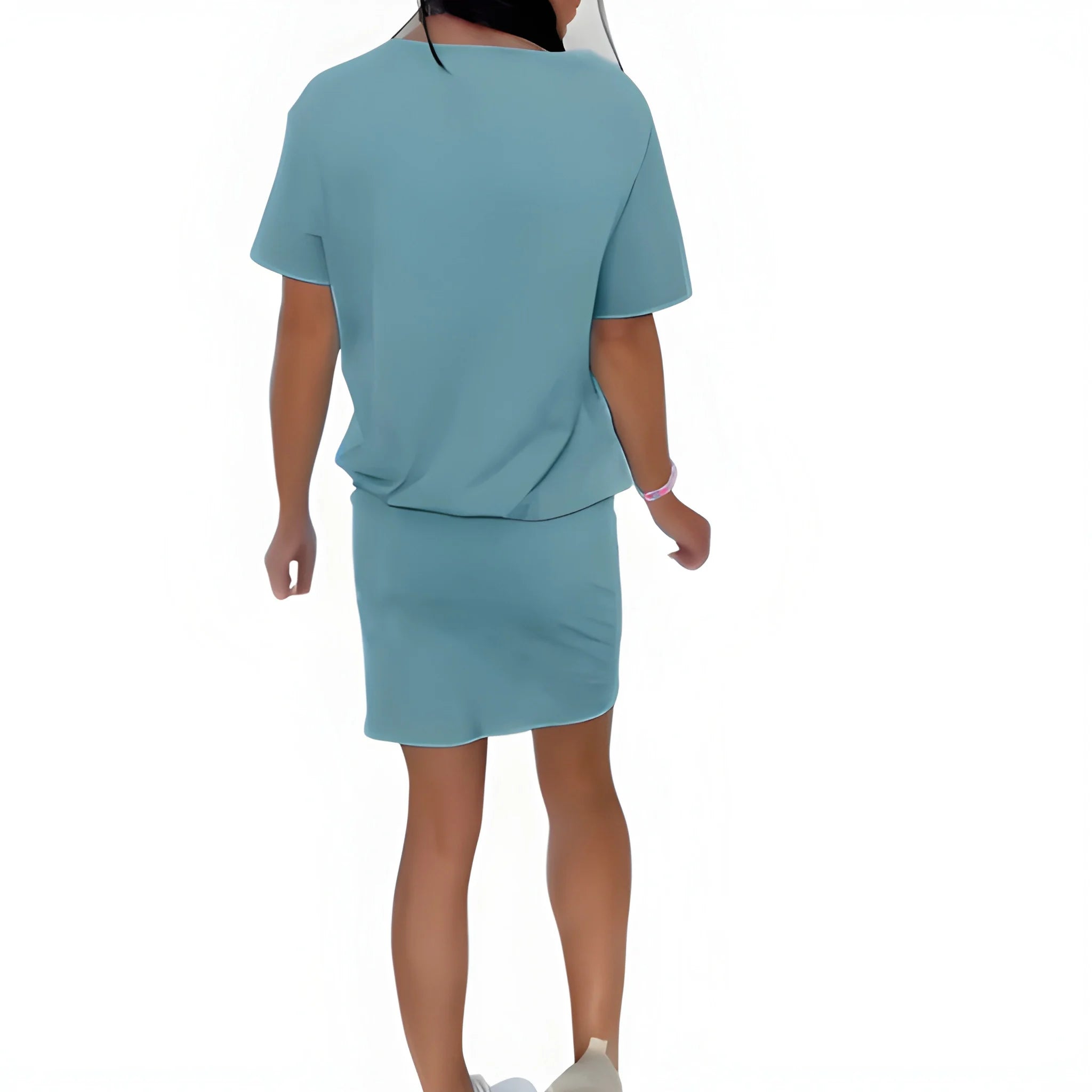 Women's Casual Elegant Mini Summer Dress with Short Sleeves