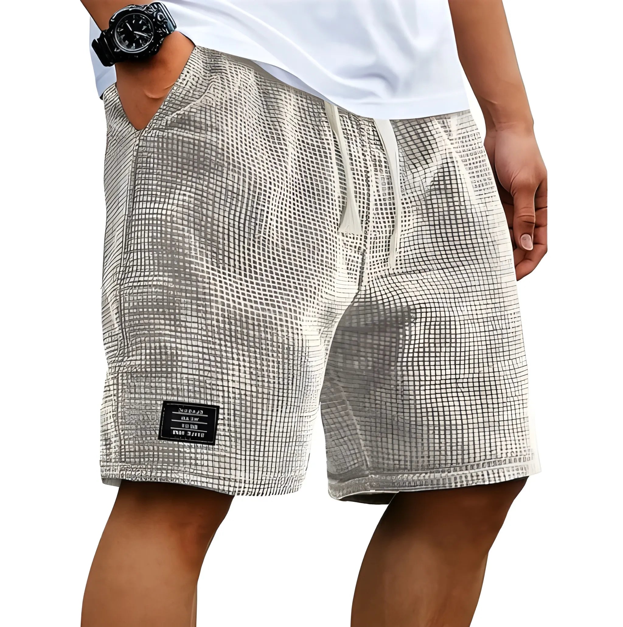 Men's Summer Casual Shorts with Drawstring Waist and Pockets