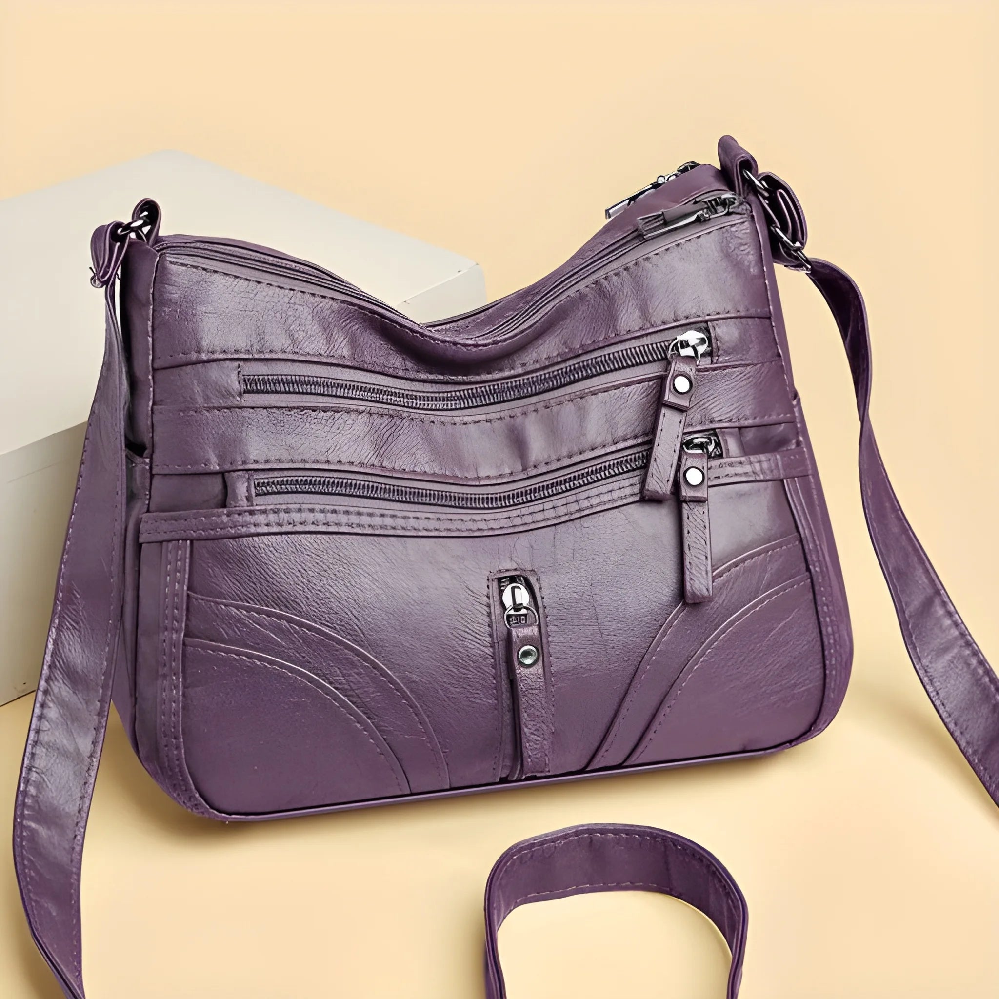 Women's Crossbody Shoulder Bag with Zipper