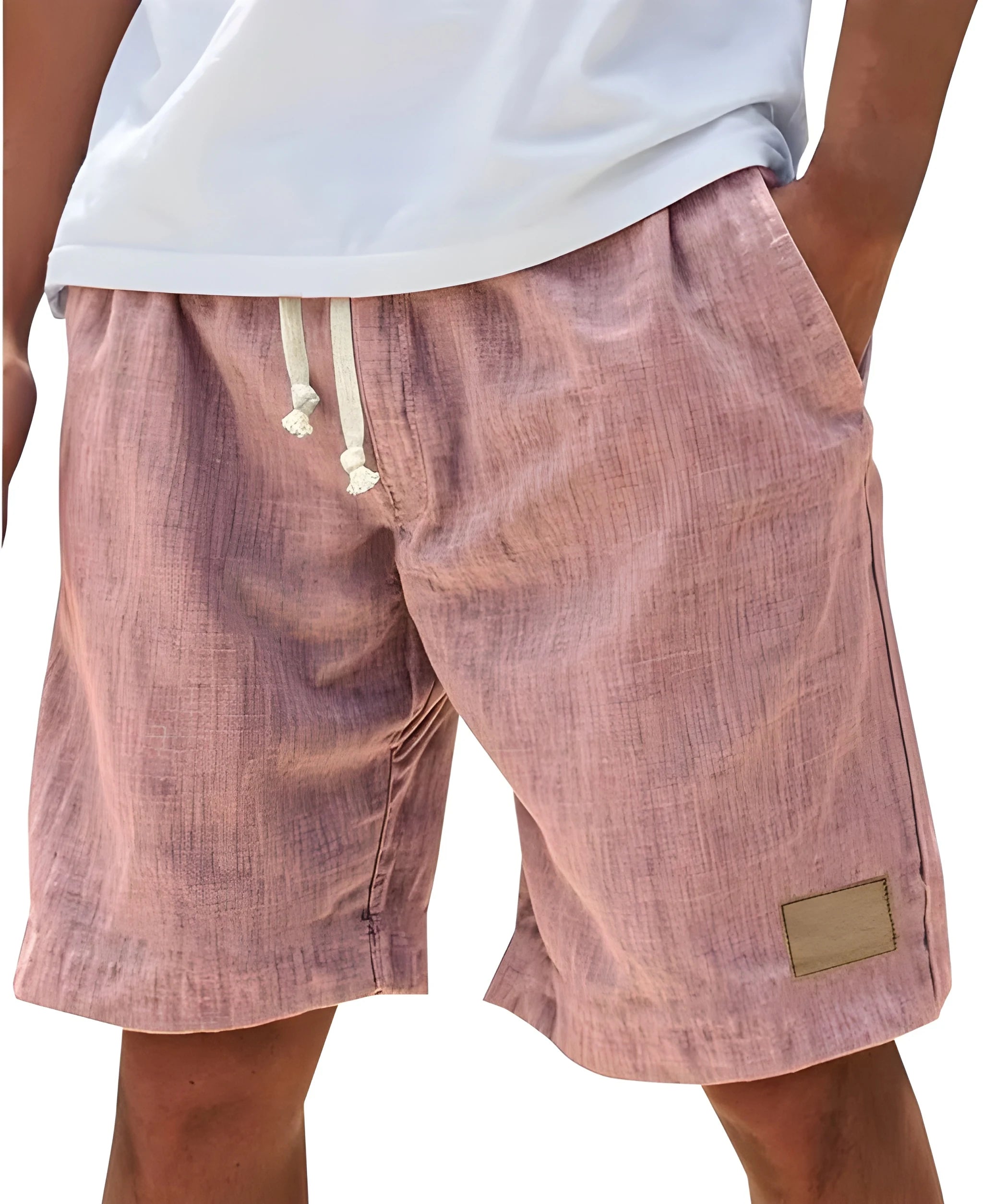 Men's Summer Beach Shorts with Drawstring Waist and Pockets