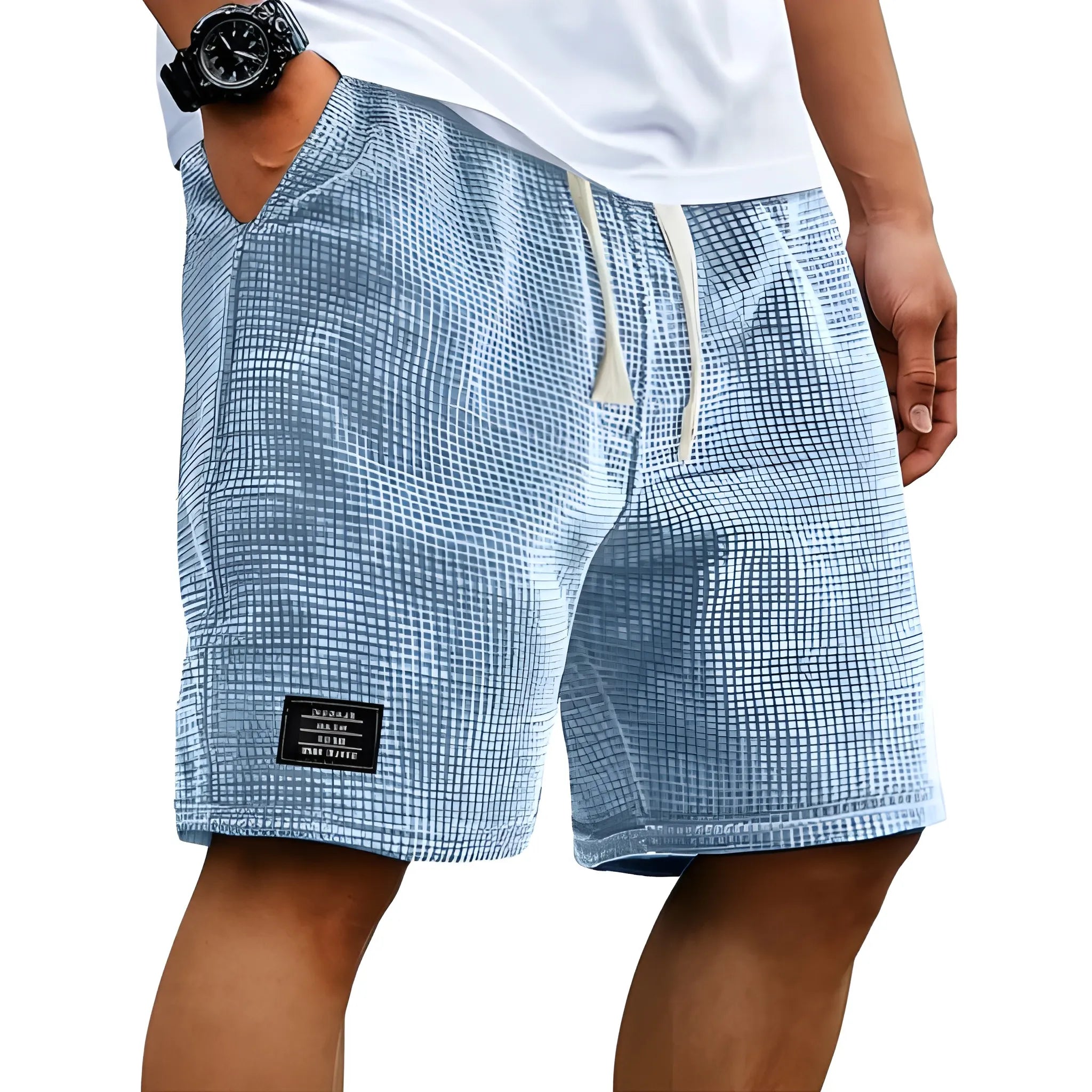 Men's Summer Casual Shorts with Drawstring Waist and Pockets