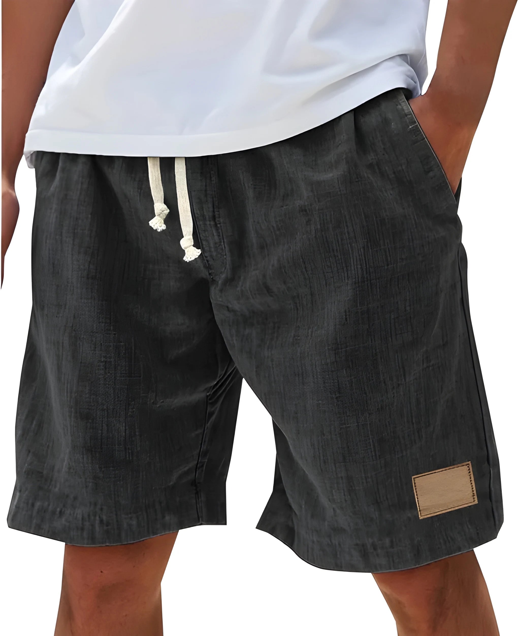 Men's Summer Beach Shorts with Drawstring Waist and Pockets