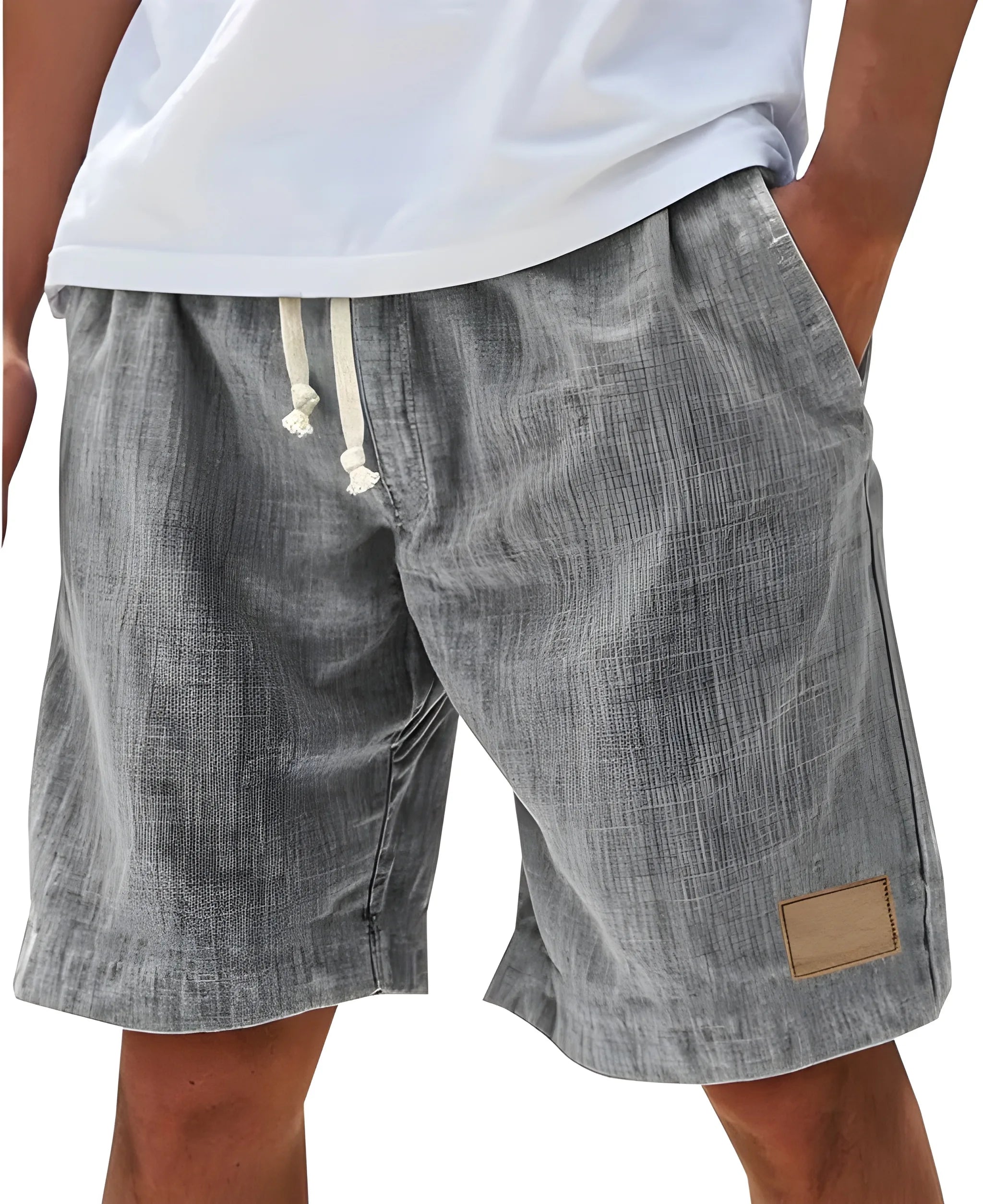 Men's Summer Beach Shorts with Drawstring Waist and Pockets
