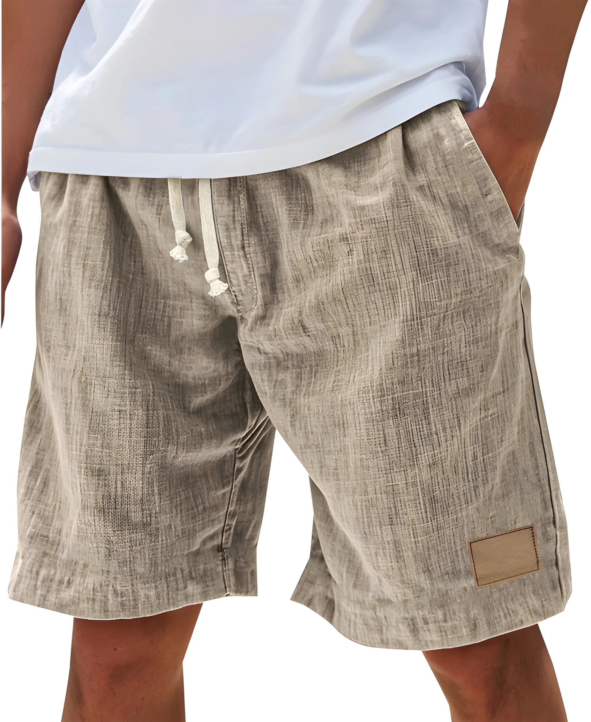 Men's Summer Beach Shorts with Drawstring Waist and Pockets