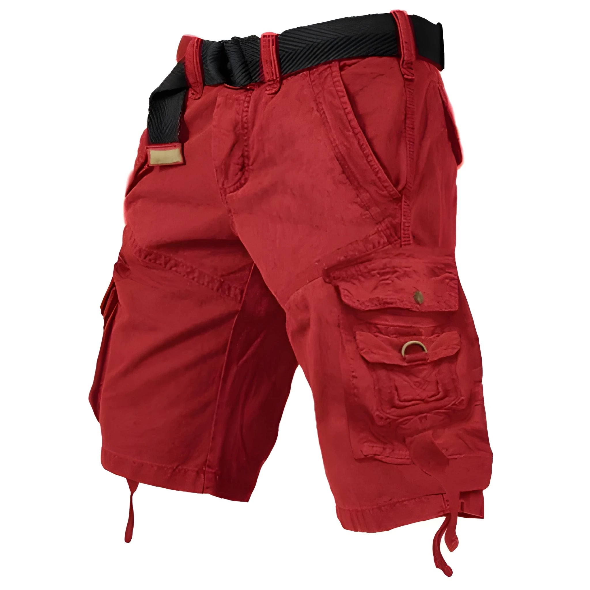 Men's Cargo Casual Shorts with Drawstring Waist and Pockets