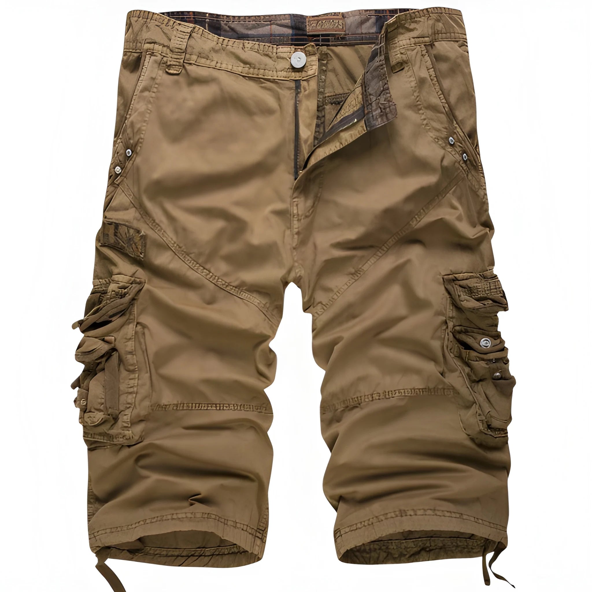 Men's Cargo Shorts with Drawstring Waist and Pockets