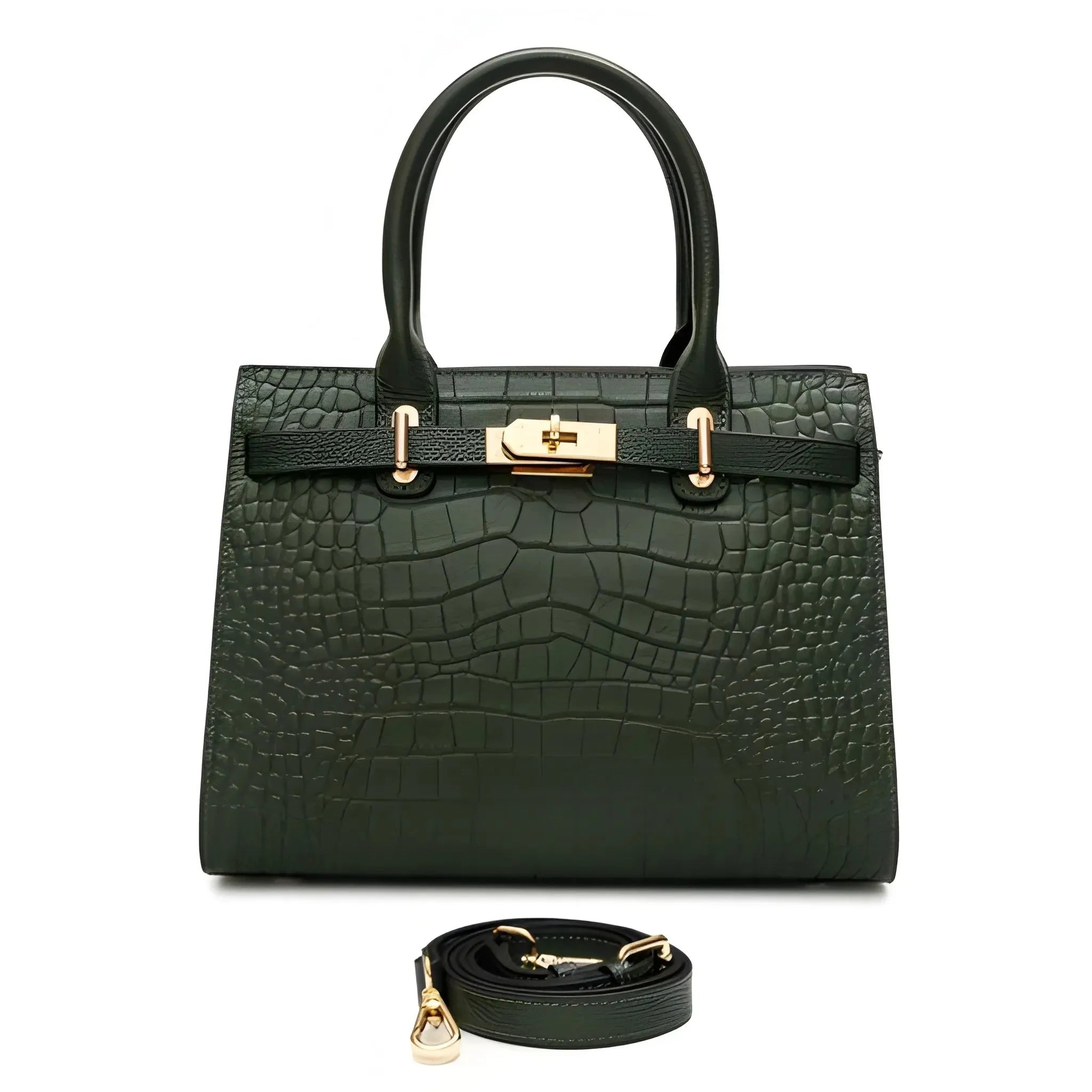 Women's Shoulder Hand Bag with Detachable Strap and Top Handle
