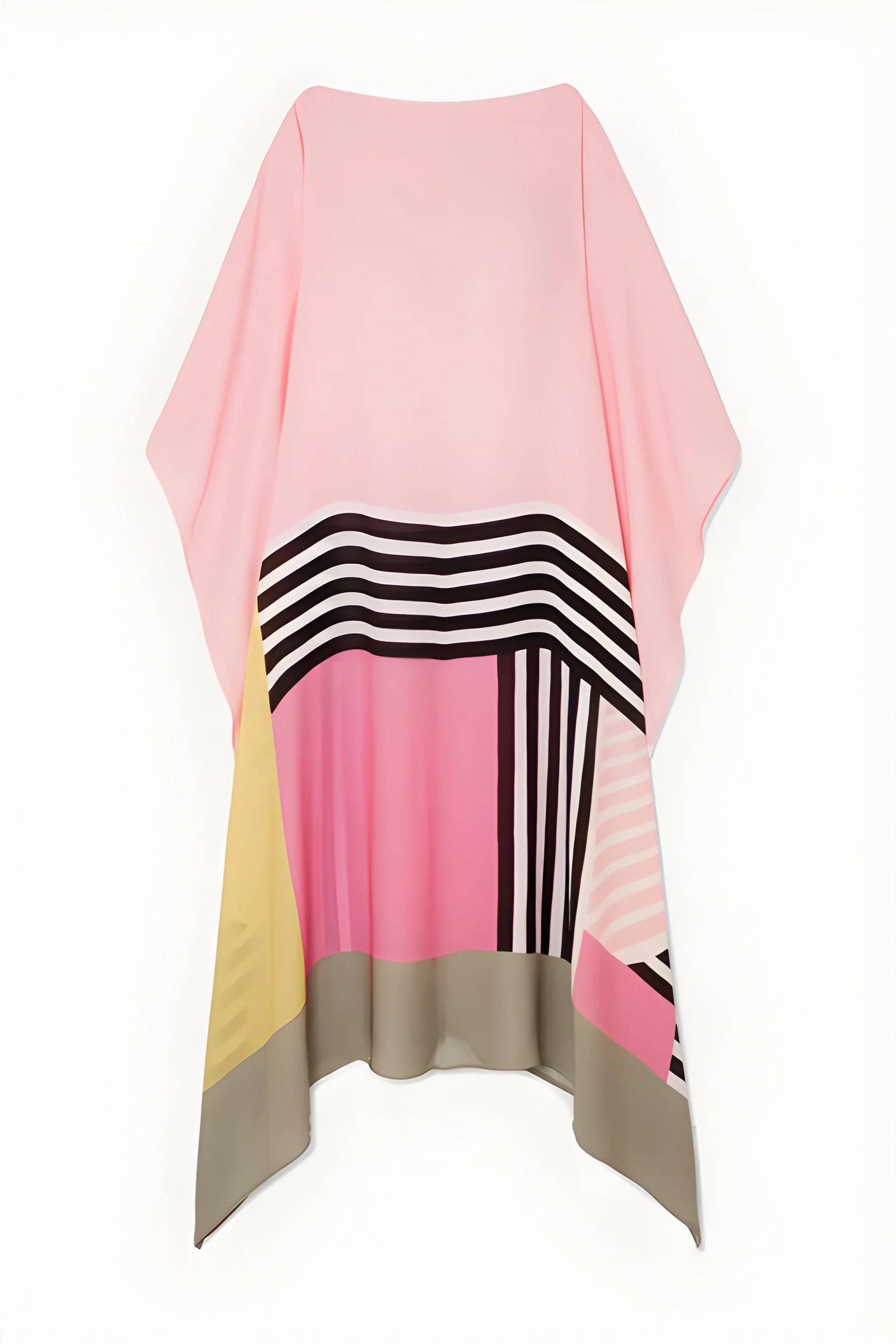 Women's Casual Flowy Midi Summer Dress with Boat Neck
