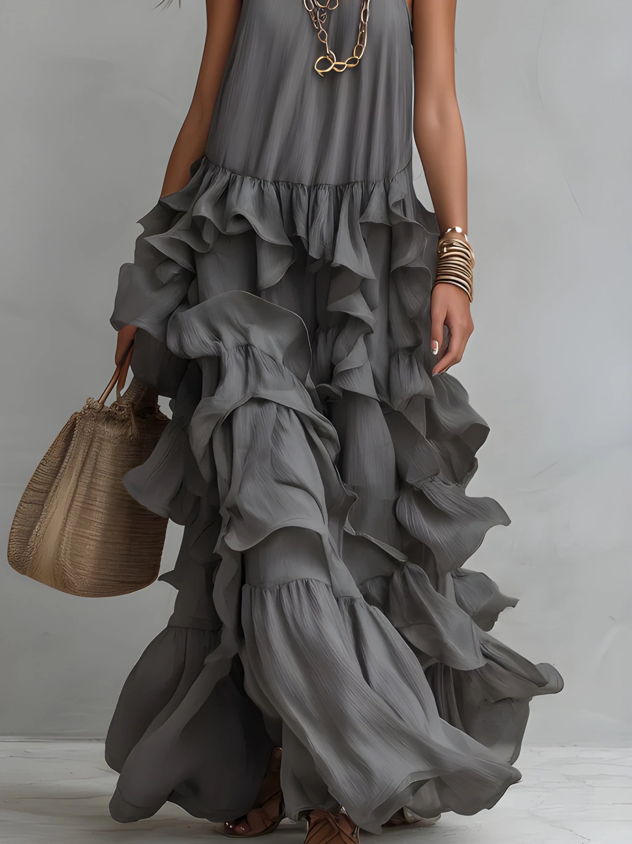 Women's Casual Elegant Maxi Summer with Ruffle