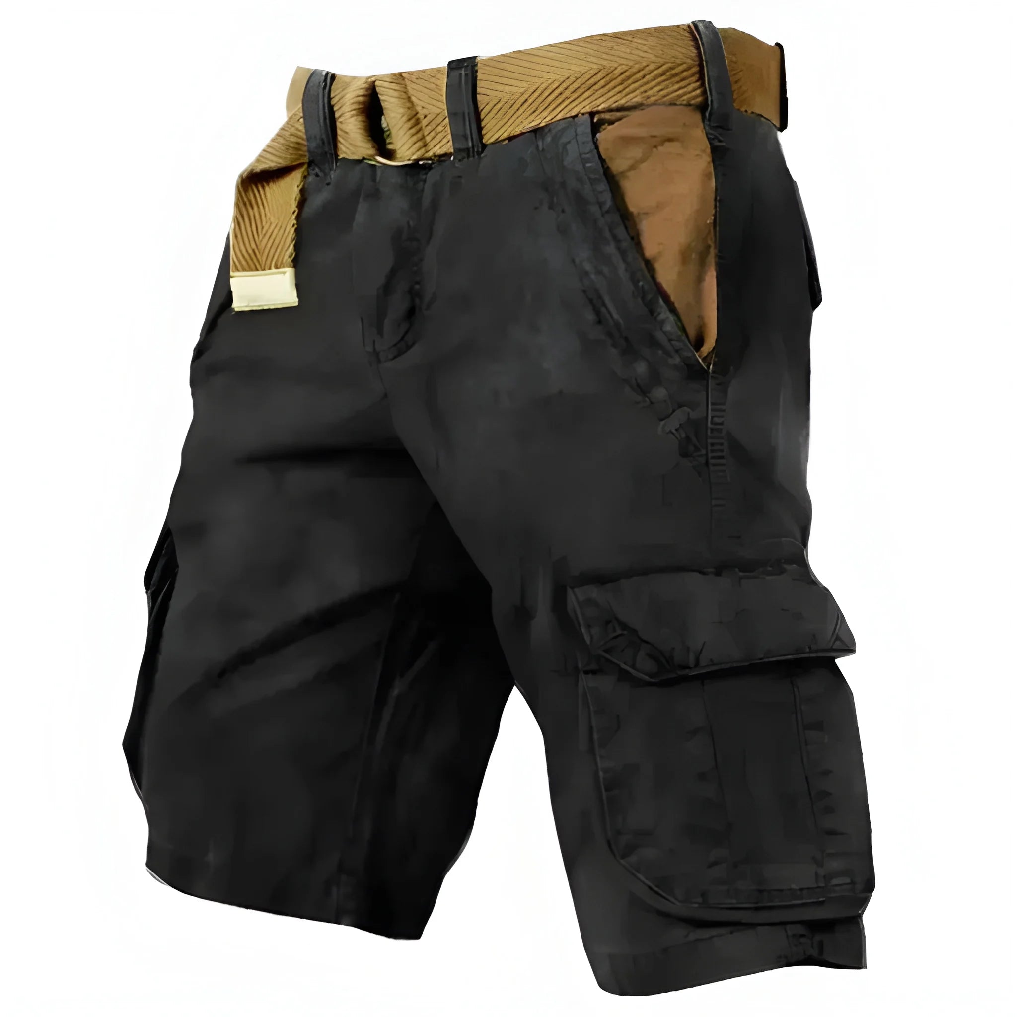 Men's Cargo Casual Shorts with Pockets and Zip Pockets