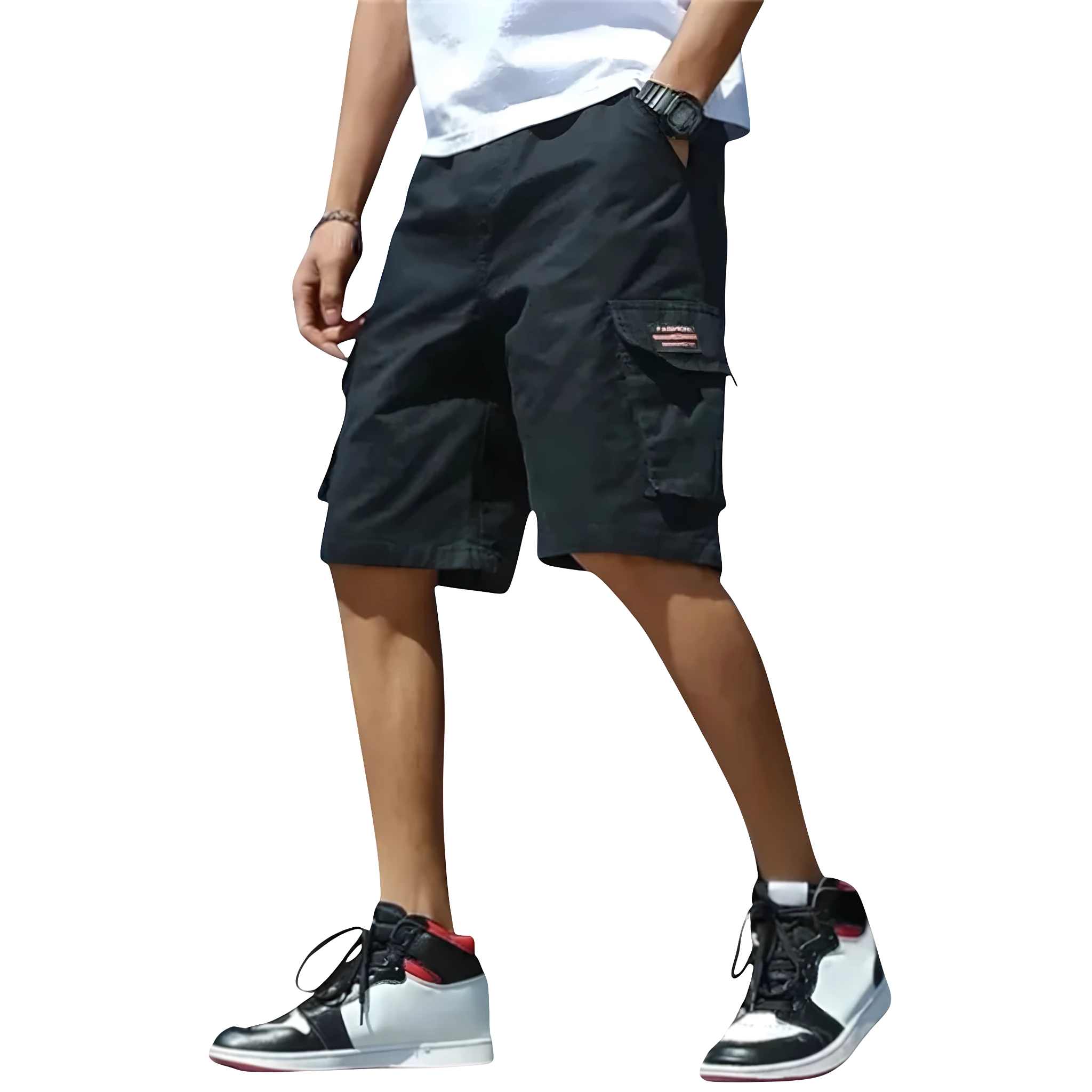 Men's Cargo Knee Length Shorts with Pockets